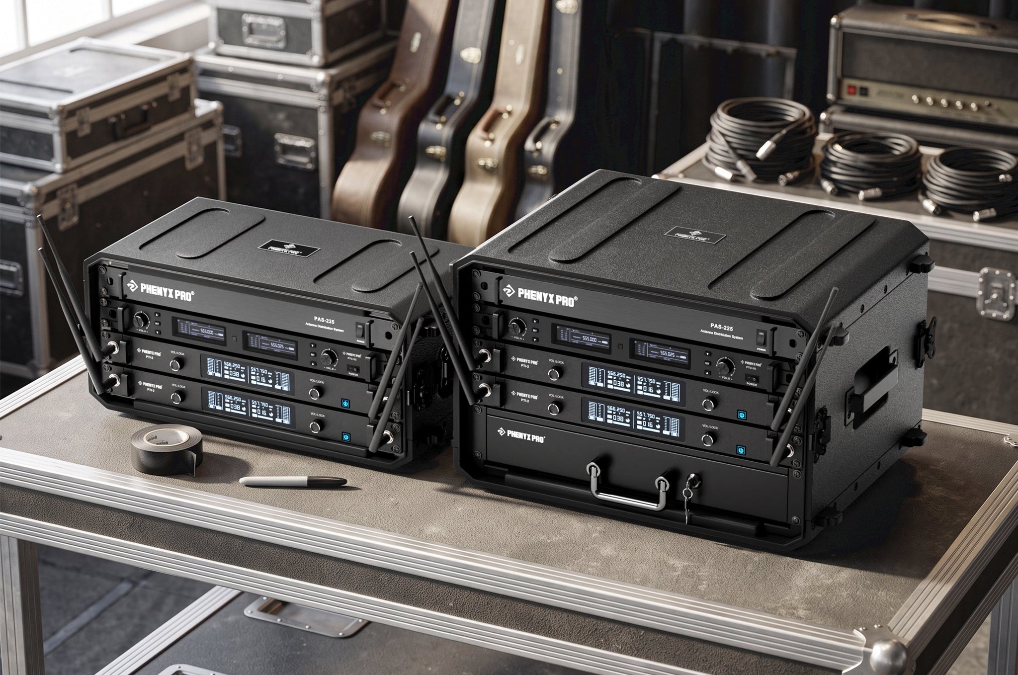 PHENYX PRO rack case for organizing audio gear