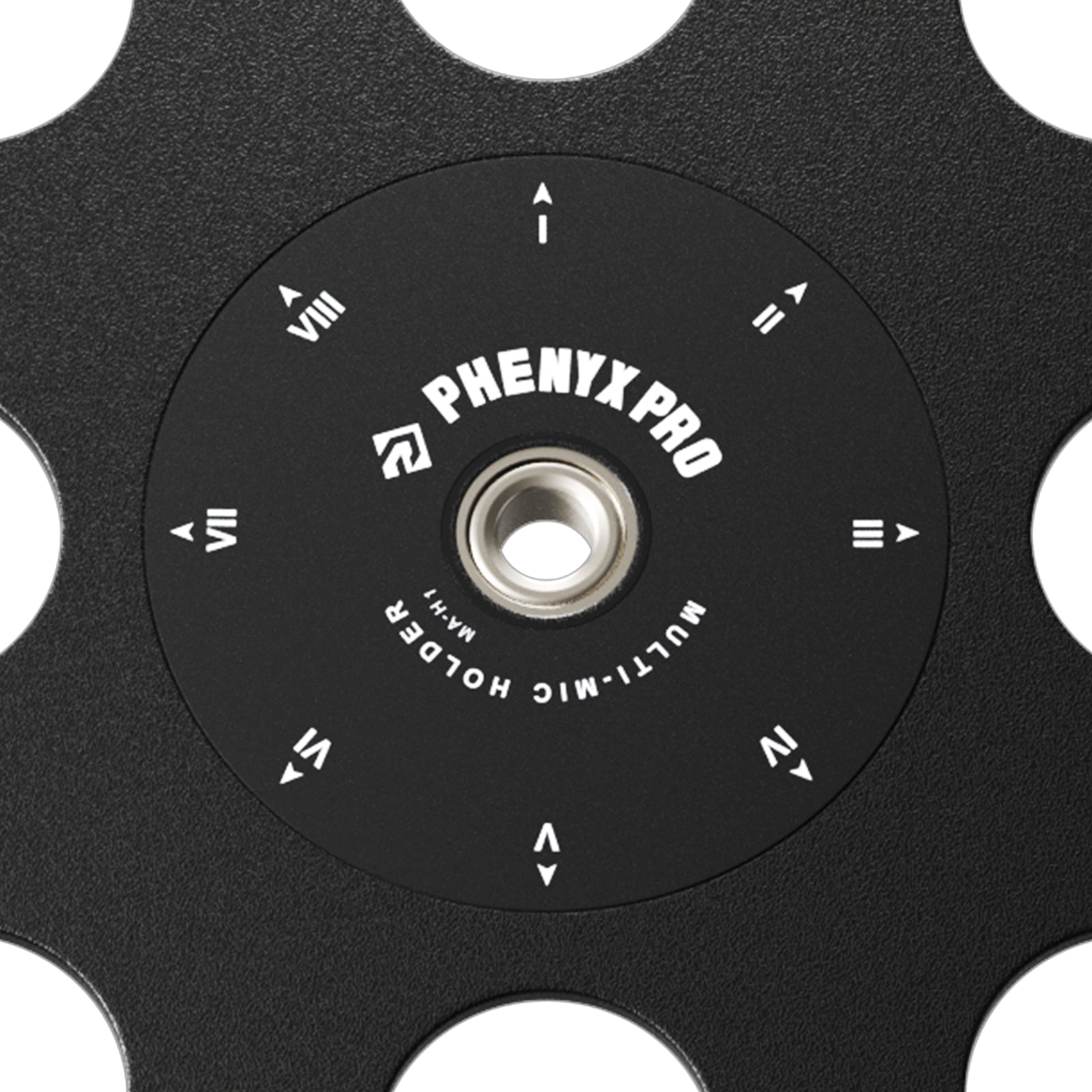 MA-H1 - Black - Multi-Microphone Holder - Numbered Markings - Phenyx Pro