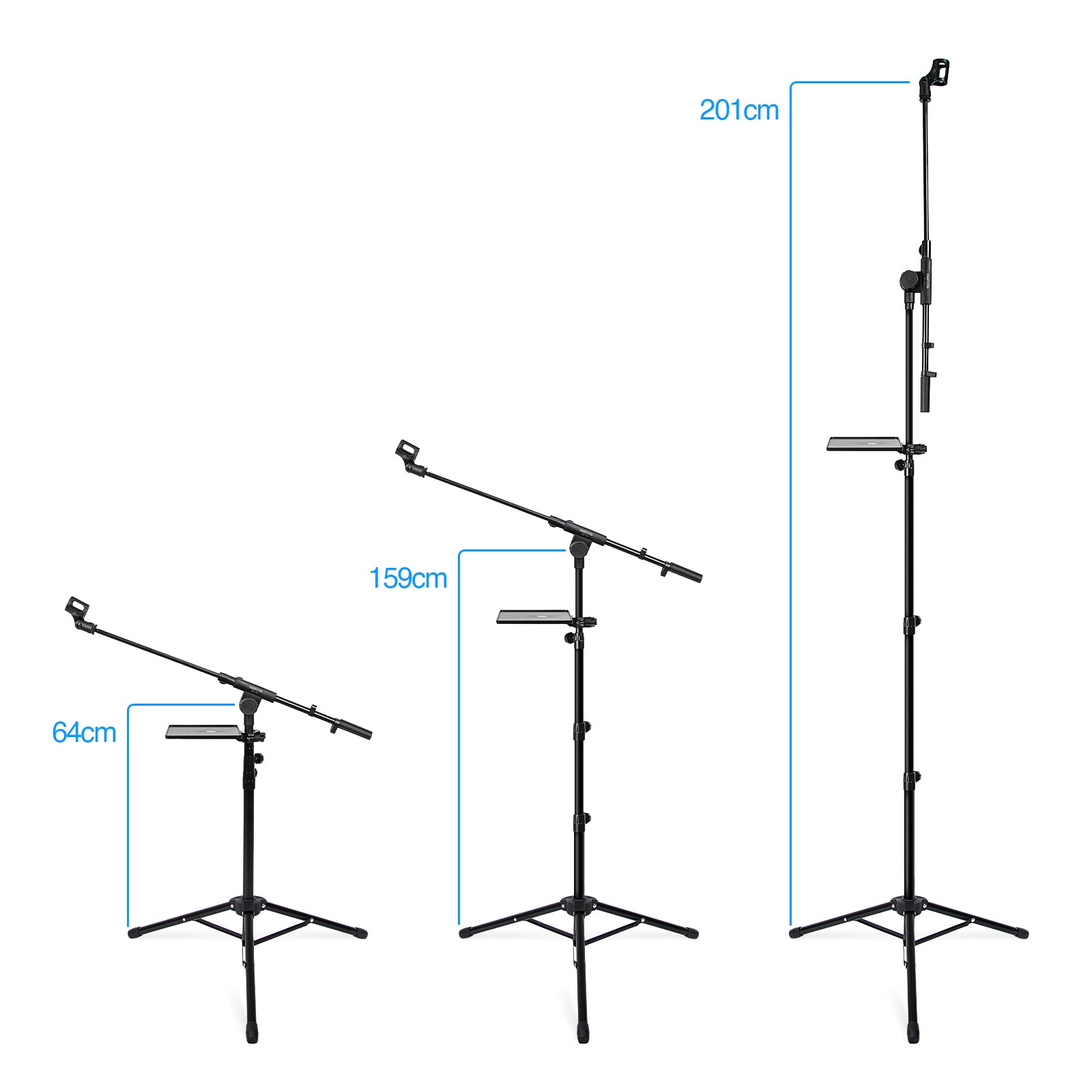MA-S1 - Black - Mic Stand - Adjustable Height - Phenyx Pro