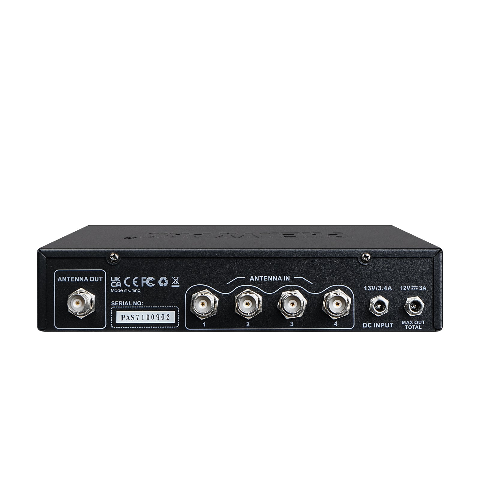 PAS-227X_-_Black_-_UHF_4-Way_Wireless_Receiver_-_Rear_-_Phenyx_Pro