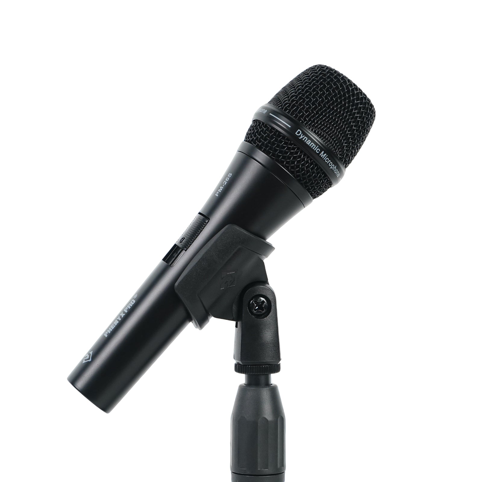 PM-26S - Black - Wired Dynamic Vocal Microphone in Mic Clip - Phenyx Pro