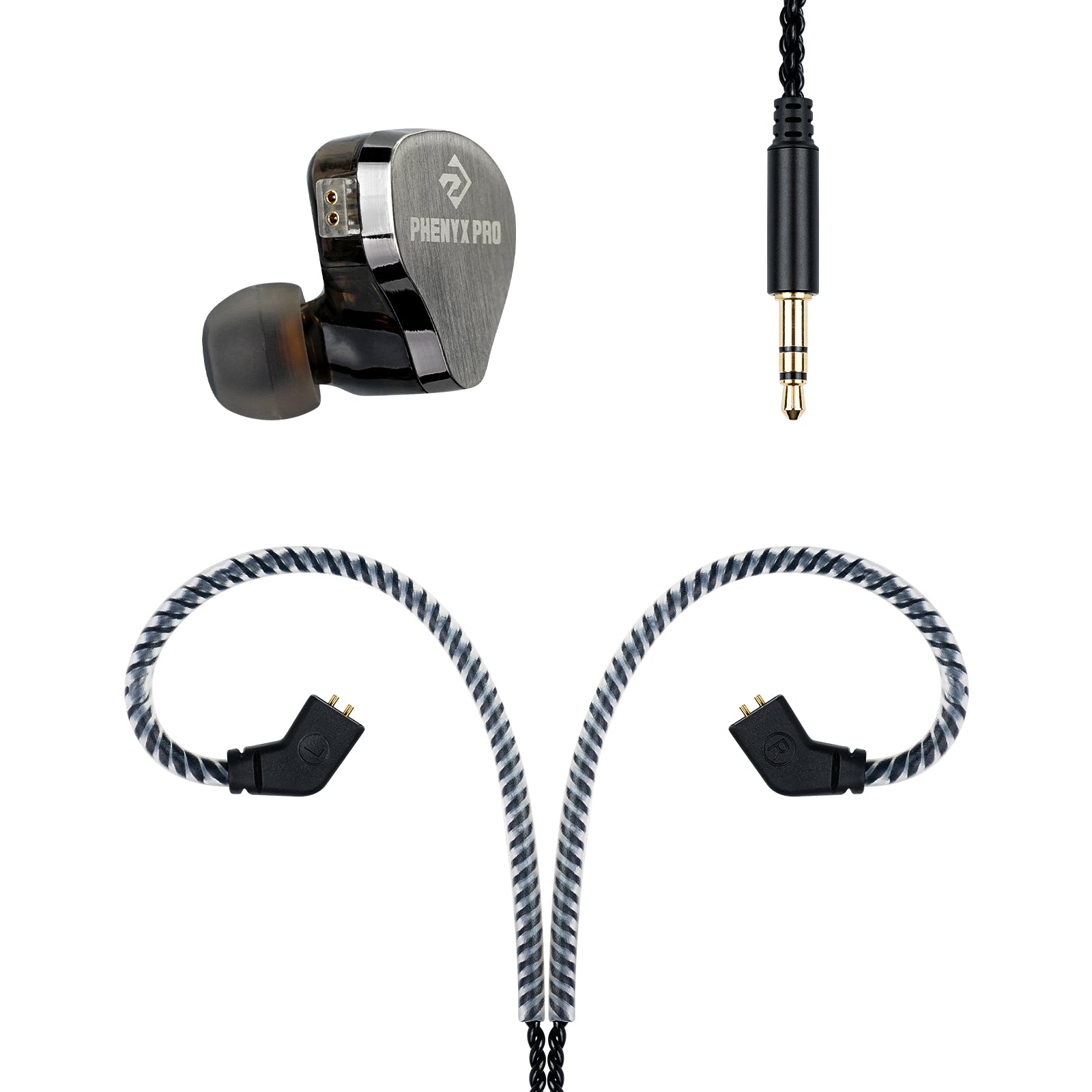 PME-20 - Black - In-Ear Monitor Earphones -2Pin Cable - Phenyx Pro