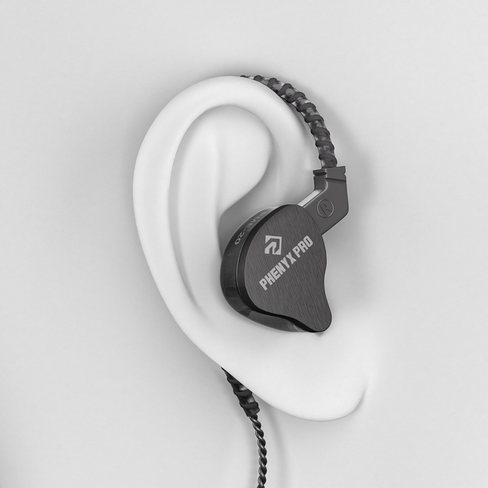 PME-20 - Black - In-Ear Monitor Earphones - ear hook- Phenyx Pro