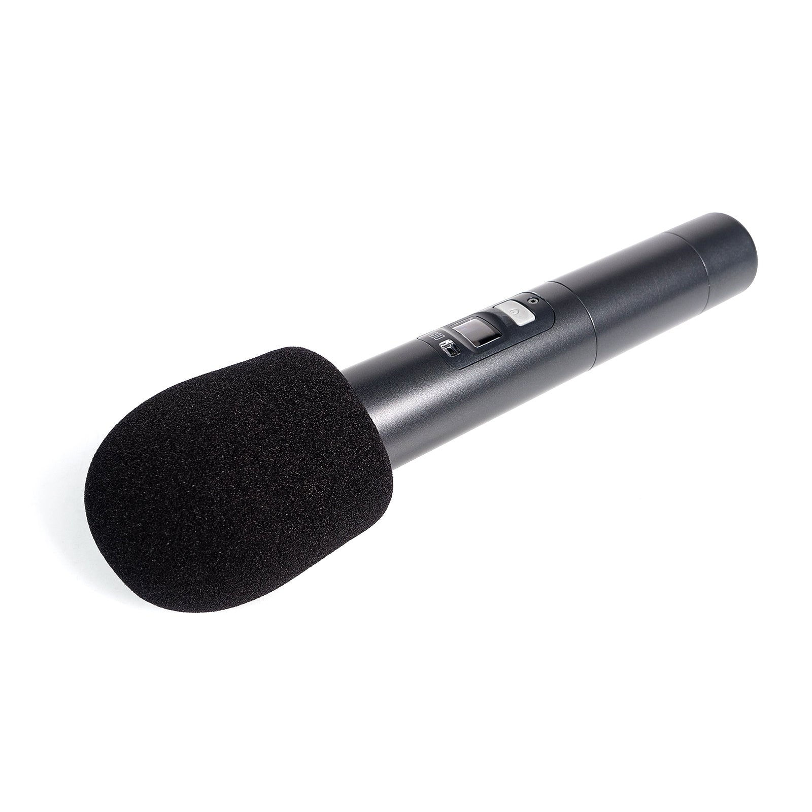 PTA-WDS5 - Black - Wireless Microphone with Foam Cover - Left Side - Phenyx Pro