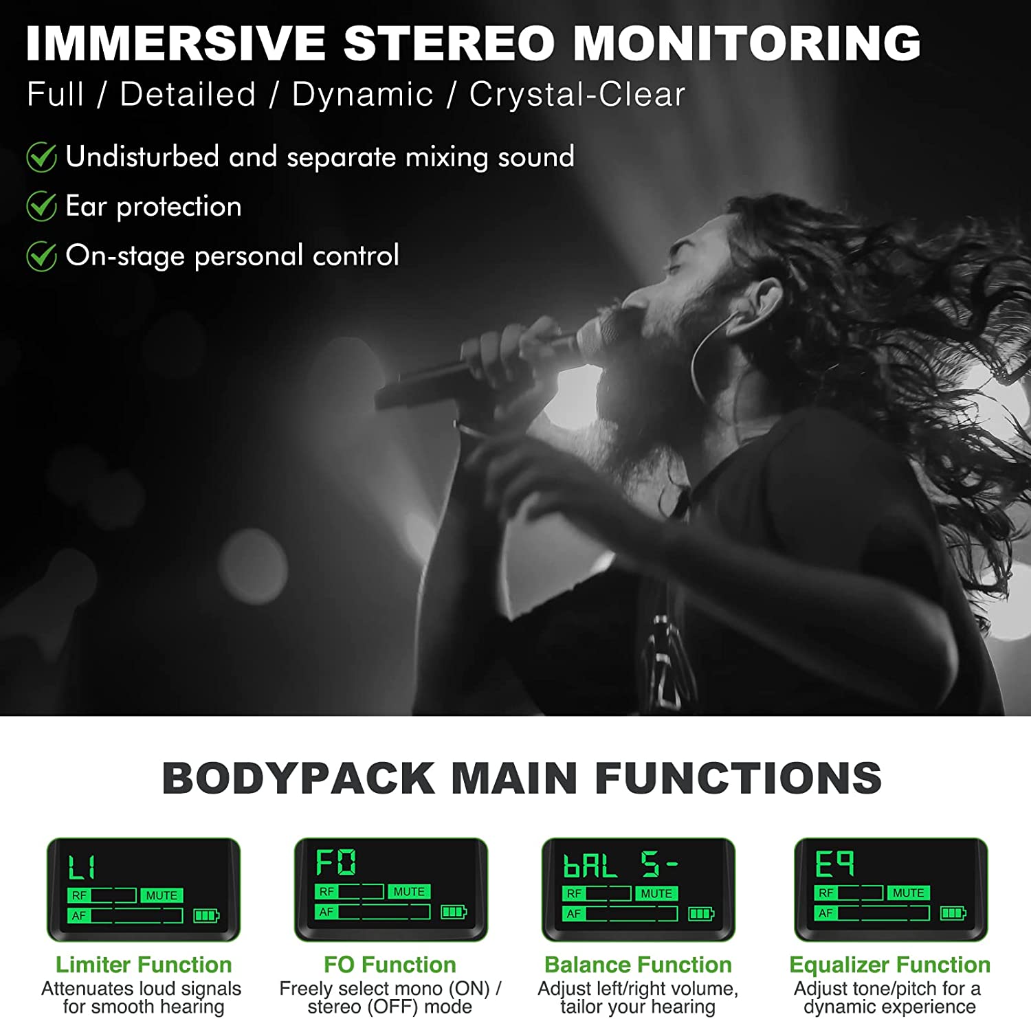 PMR-1 | Stereo Wireless IEM Bodypack Receiver for PTM-10 (500MHz/900MHz)