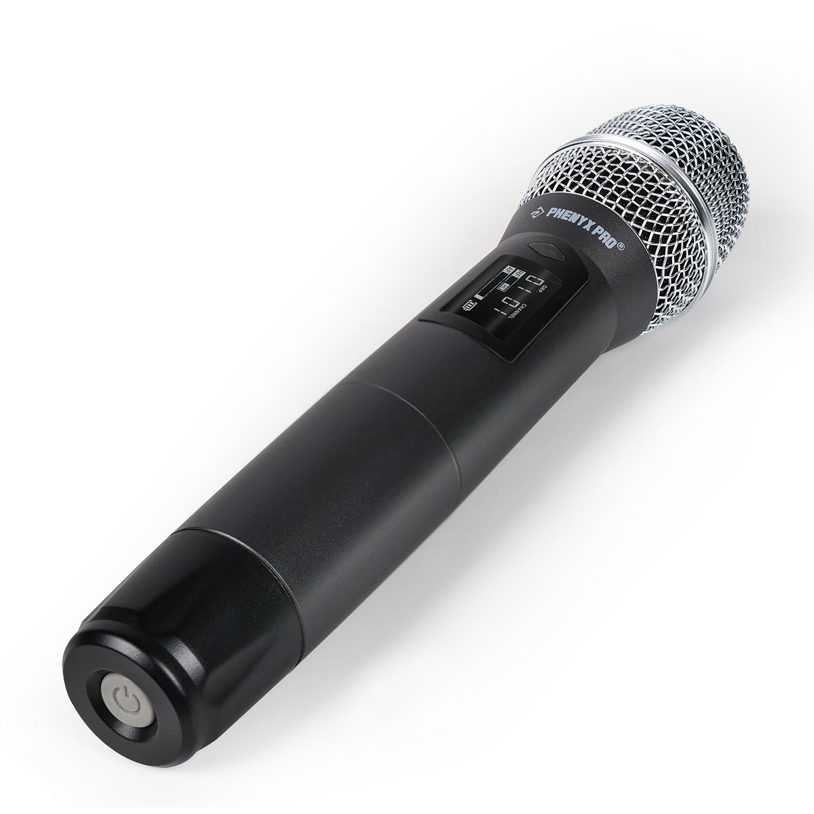 PTU-2U-2H - Black - Wireless UHF Dynamic Microphone - Side-Rear - Phenyx Pro