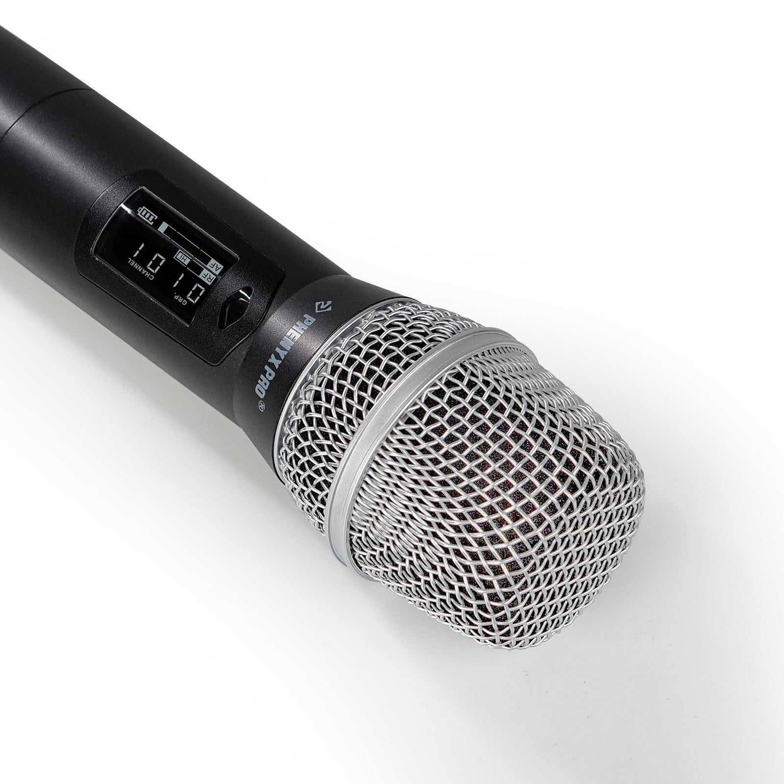 PTU-2U-2H - Black - Wireless UHF Dynamic Microphone - Top-Side - Phenyx Pro
