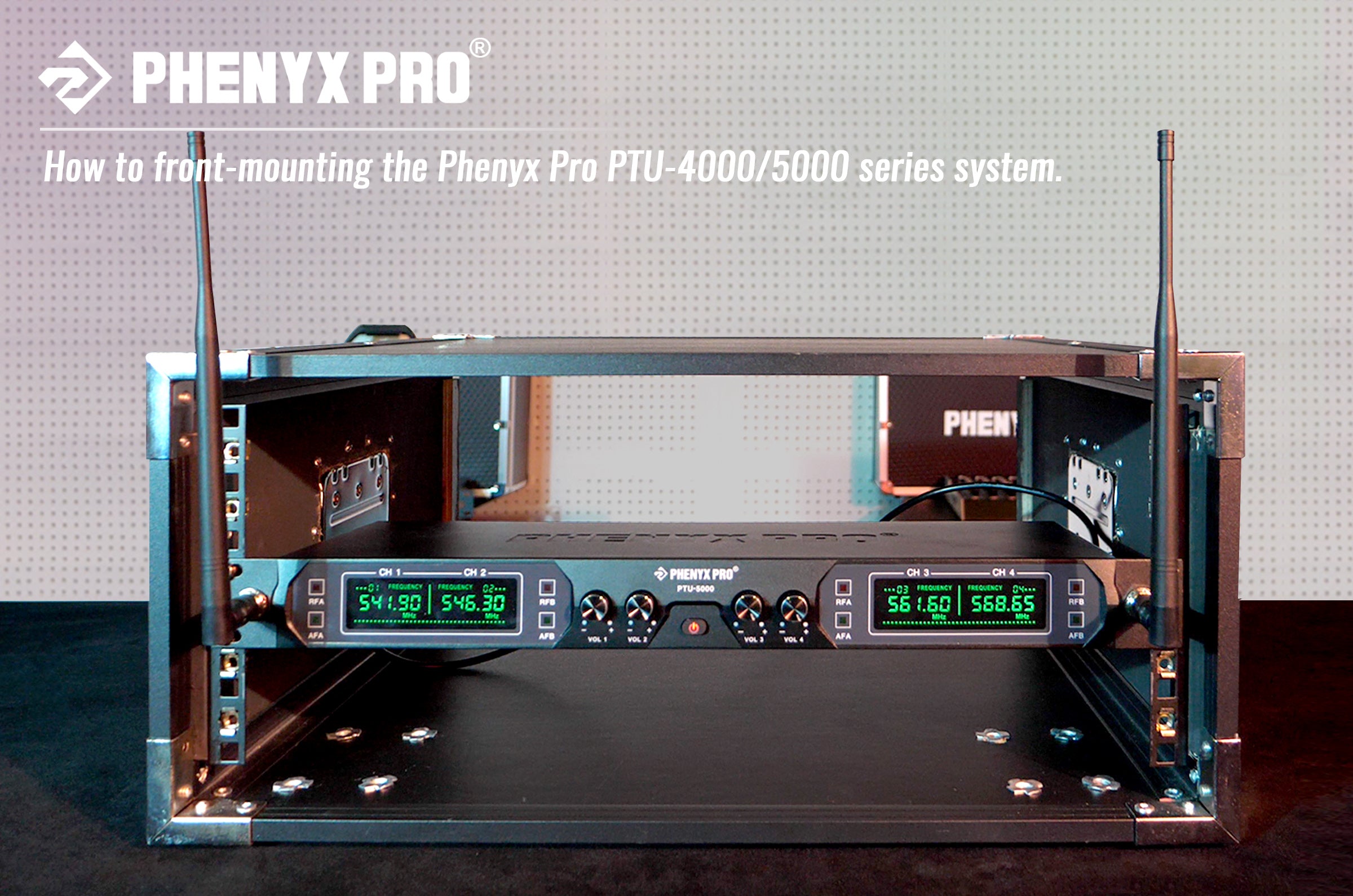 Guide to rack mount the Phenyx Pro PTU-4000/5000 series system.
