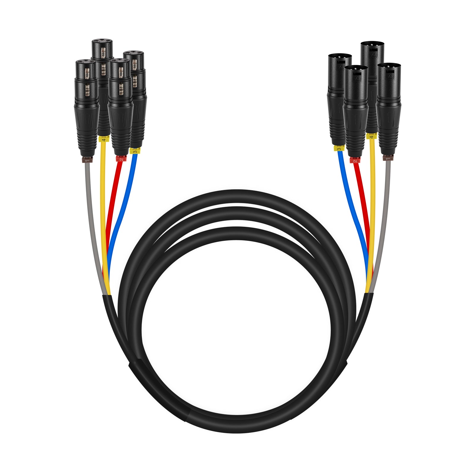 PCBL-4IN1 | 4-channel XLR Snake Cable (3FT/6FT/10FT)