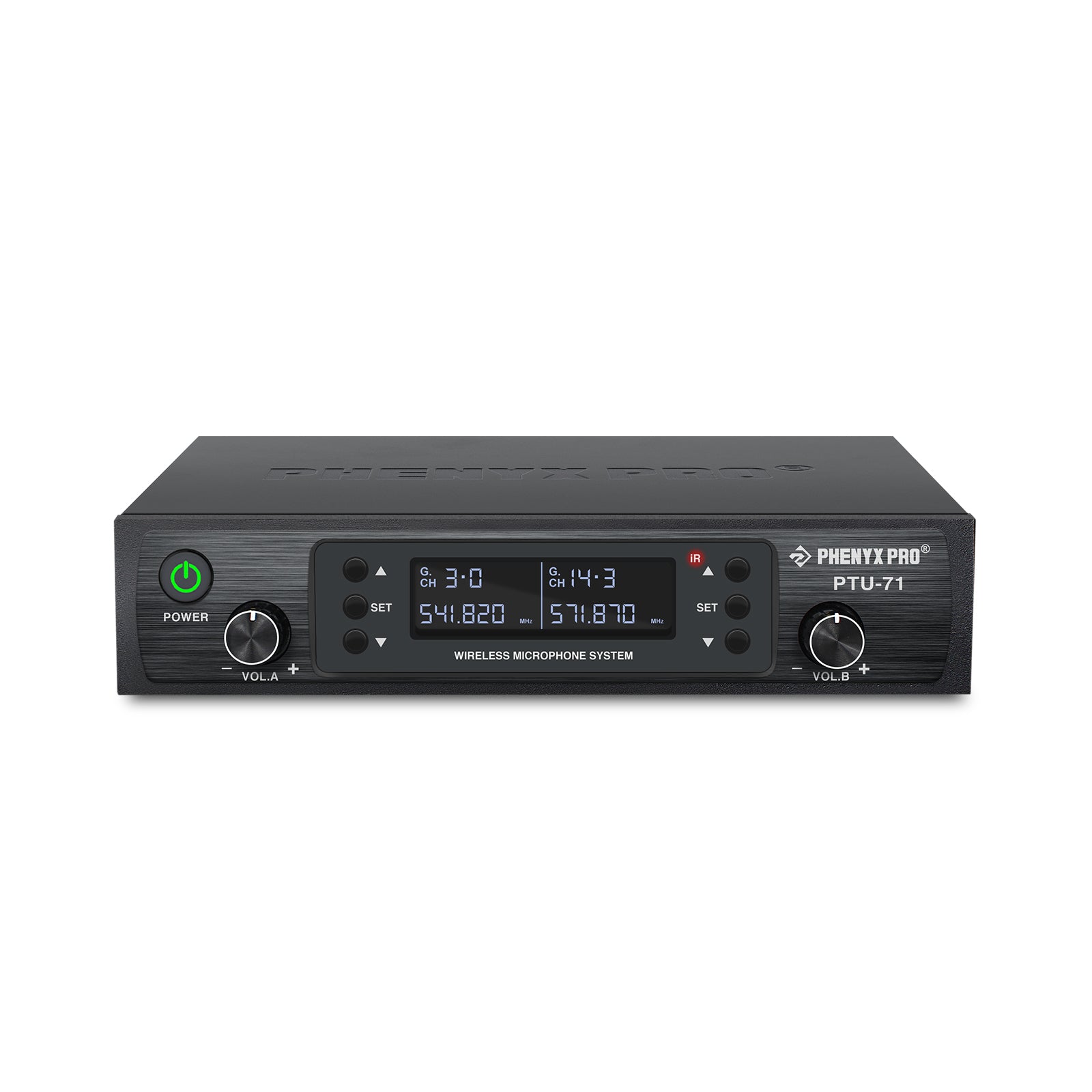 PWR-71 | Dual UHF Wireless Microphone Receiver for PTU-71 System