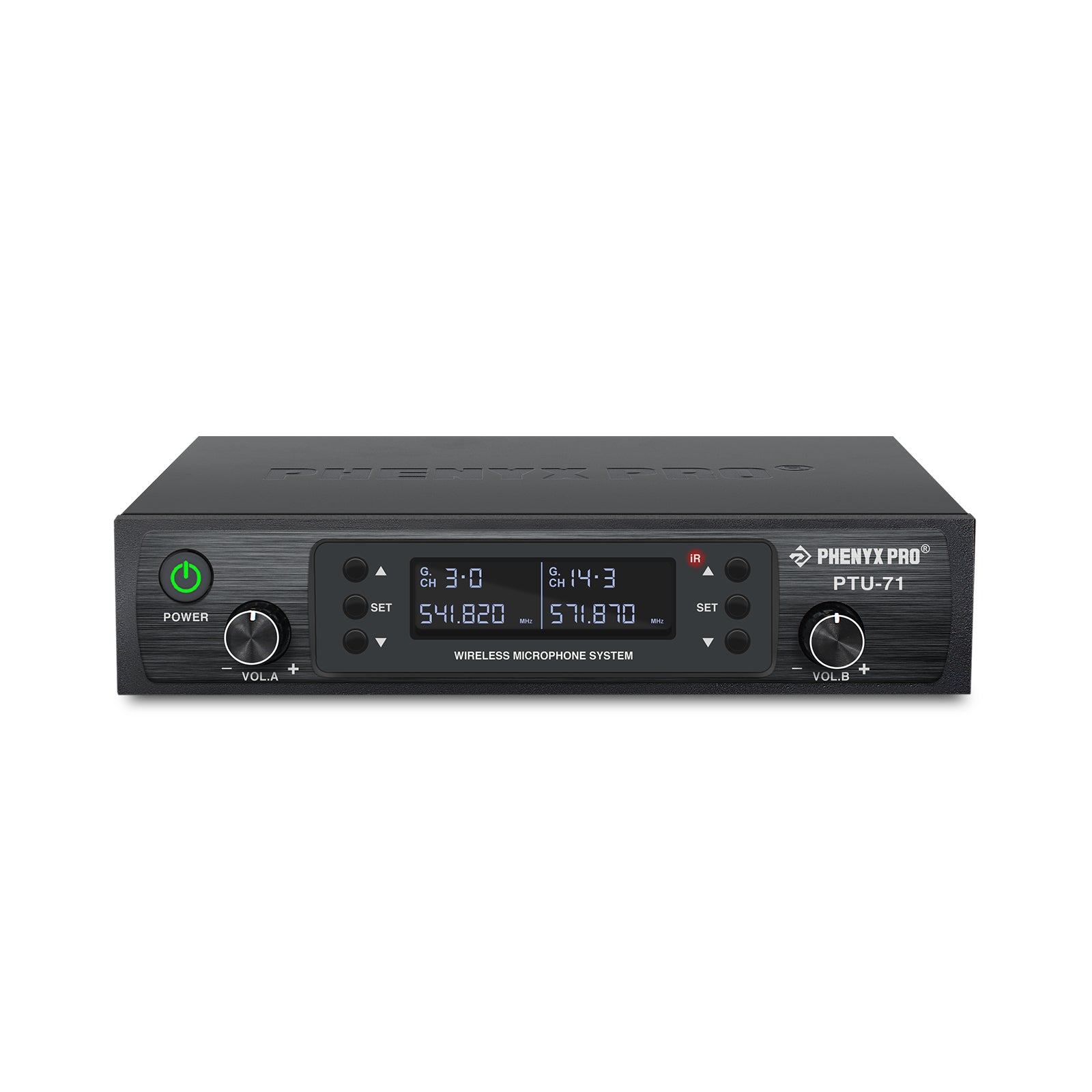 PWR-71 | Dual Wireless Microphone Receiver for PTU-71 (Auto-Scan UHF)