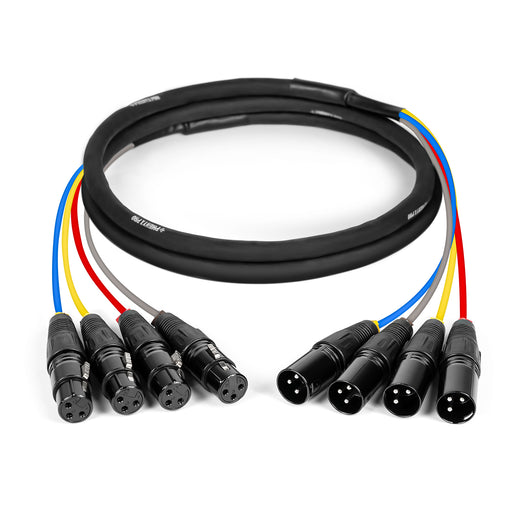 PCBL-4IN1 | 4-channel XLR Snack Cable (3FT/6FT/10FT)