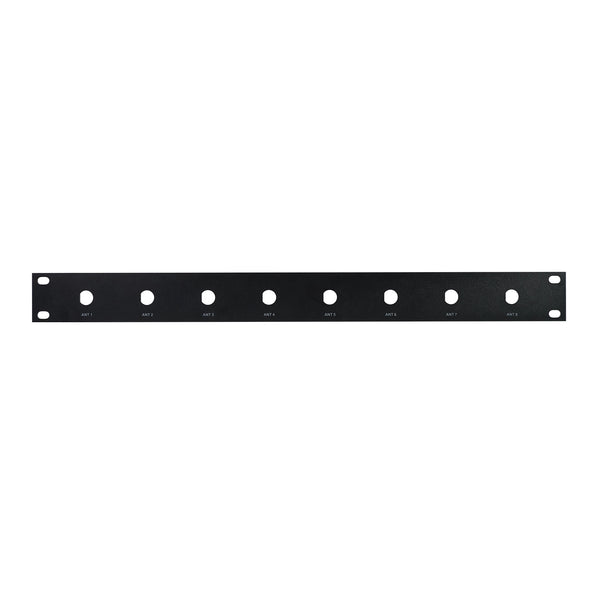 Phenyx Pro ANTK-SBS-4 - Black - BNC Side-by-Side Rackmount Antenna Kit with Long Metal Plate - Front View