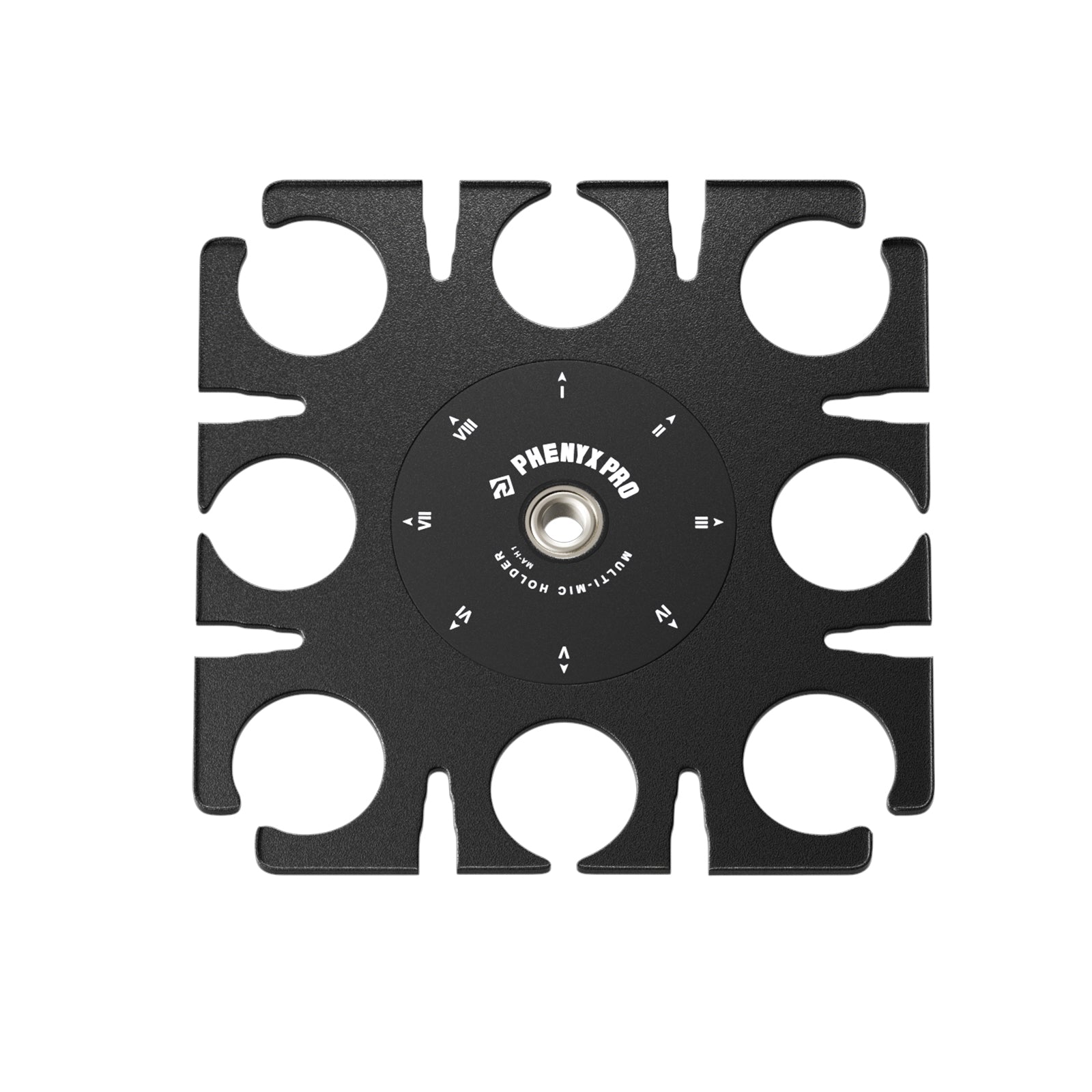 MA-H1 - Black - Multi-Microphone Holder- Front - Phenyx Pro 