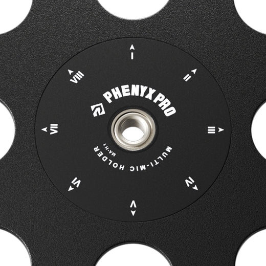 MA-H1 - Black - Multi-Microphone Holder - Numbered Markings - Phenyx Pro 