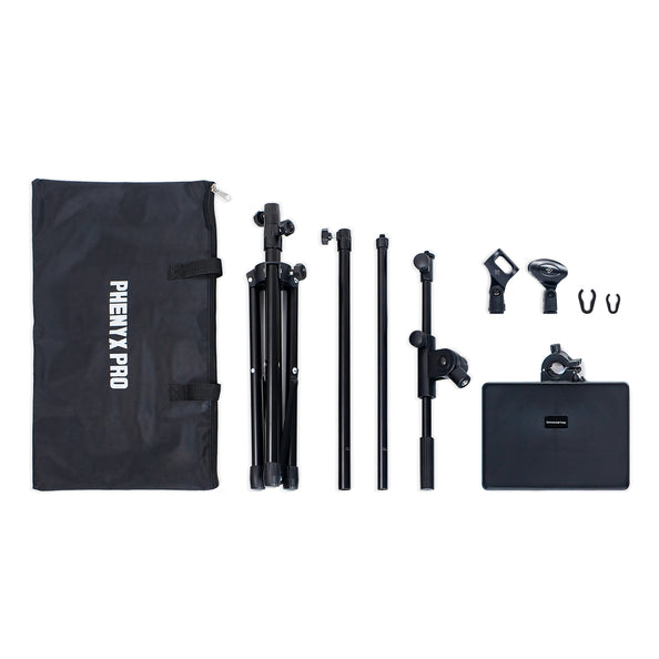 MA-S1 - Black - Microphone Stand -Flat Lay View of Complete Set- Phenyx Pro 