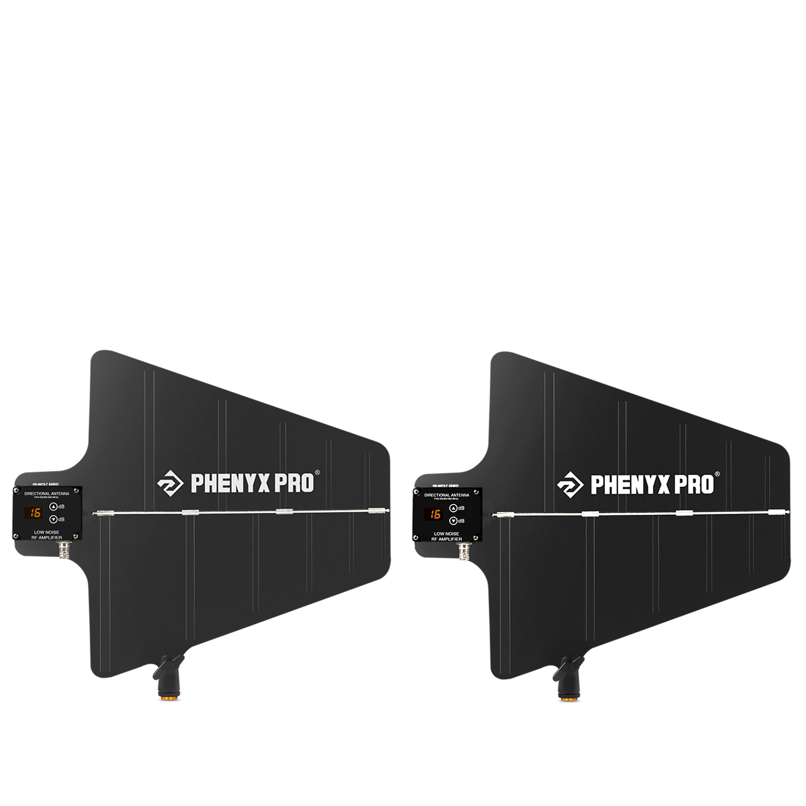 PAS-82 - Black - 2 Pcs Directional Antenna Paddles - Front - Phenyx Pro