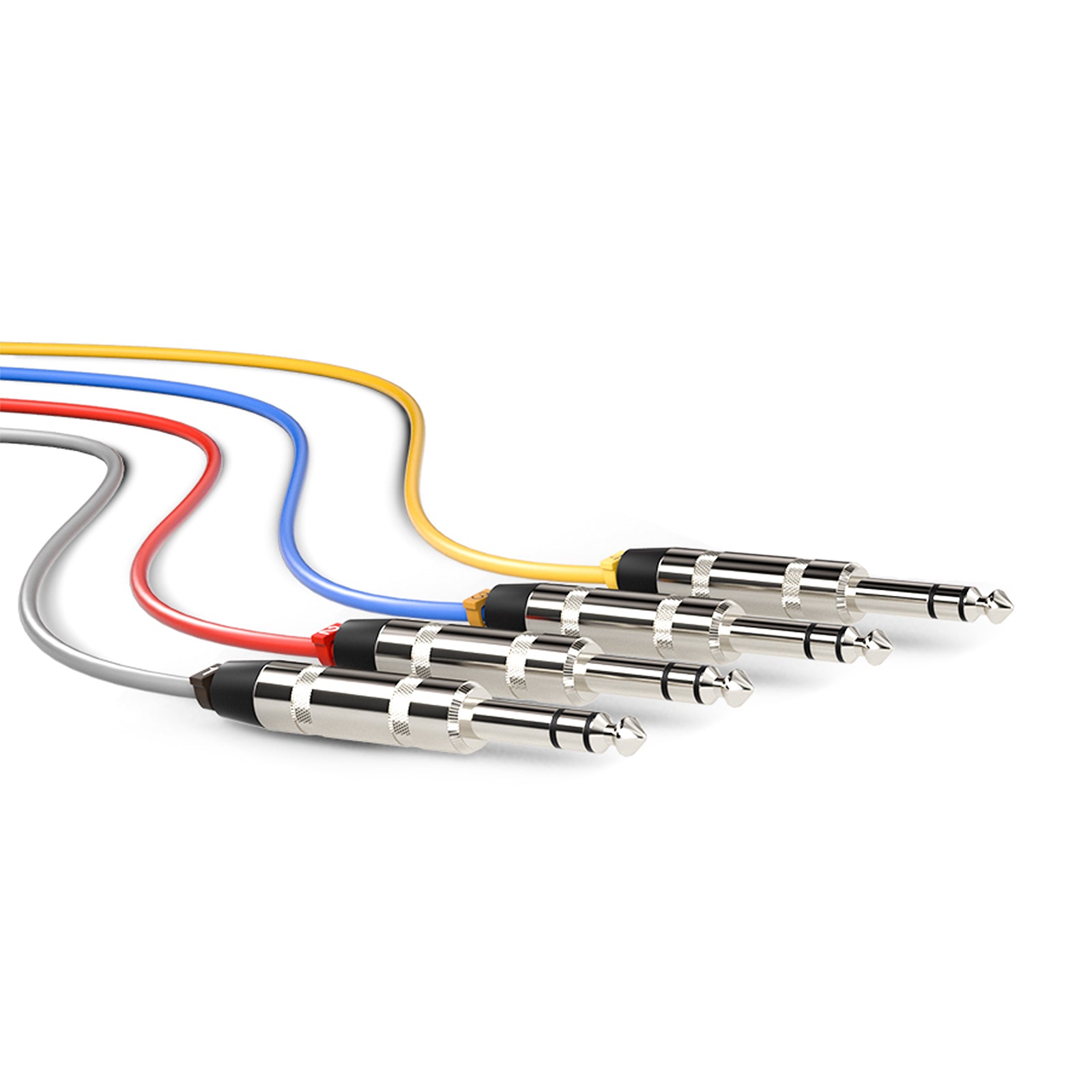 PCBL-QR4IN1 - Black - 1/4" TRS to 1/4" TRS Balanced Connectors - Front - Phenyx Pro 