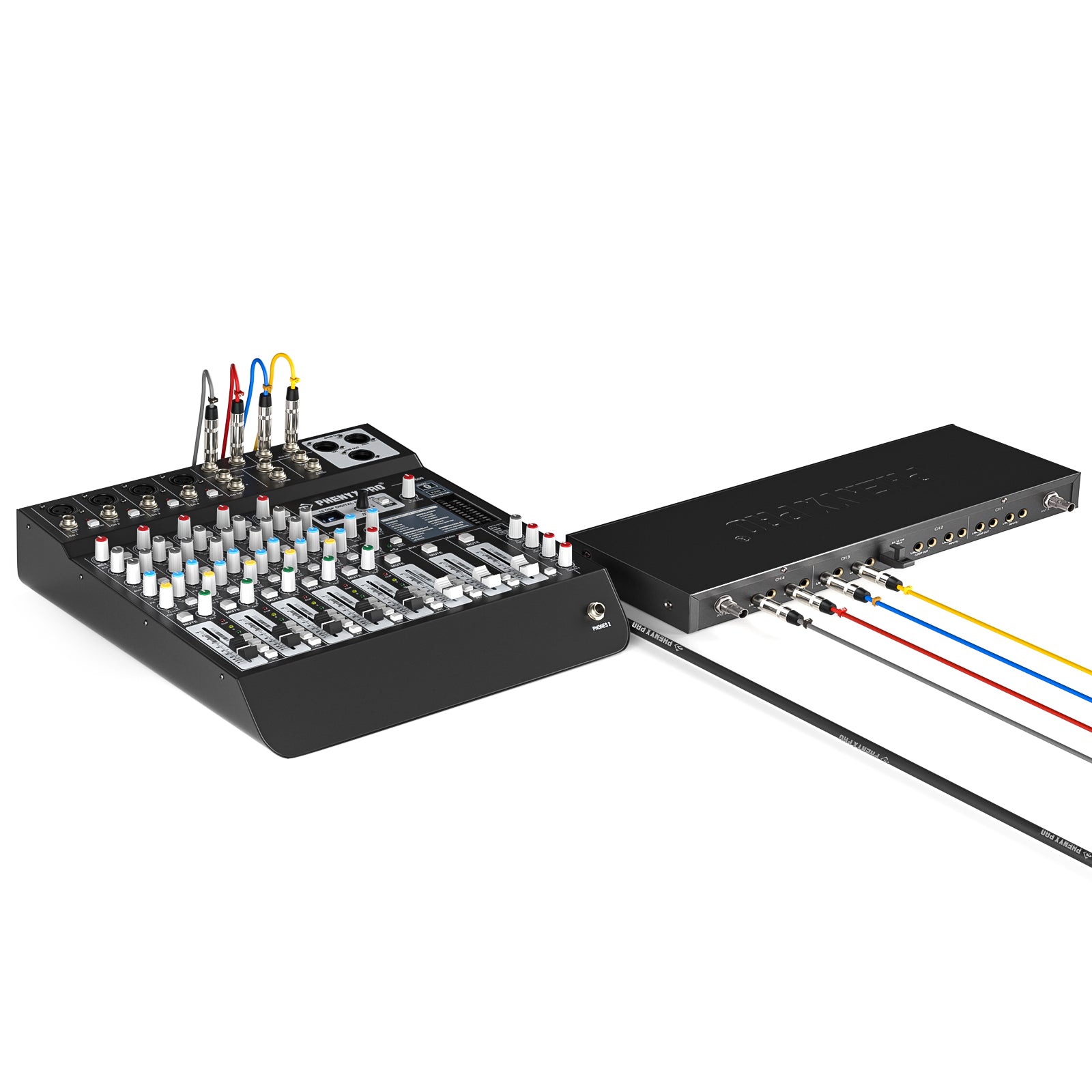 PCBL-QR4IN1 - Black - TRS 1/4" Audio Cable for IEM Systems - Front - Phenyx Pro 
