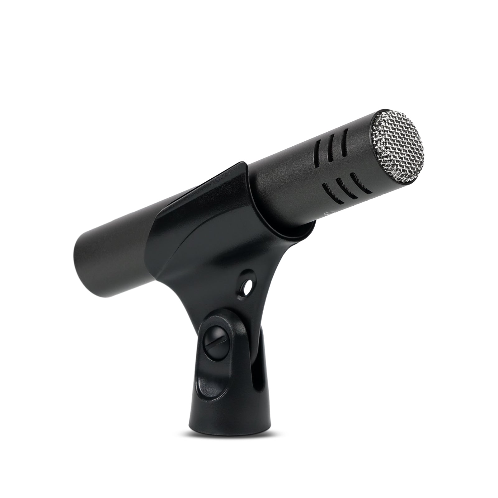 PDM35 - Black - Overhead Condenser Microphone w/ Break-Resistant Mic Clips - Left Side - Phenyx Pro