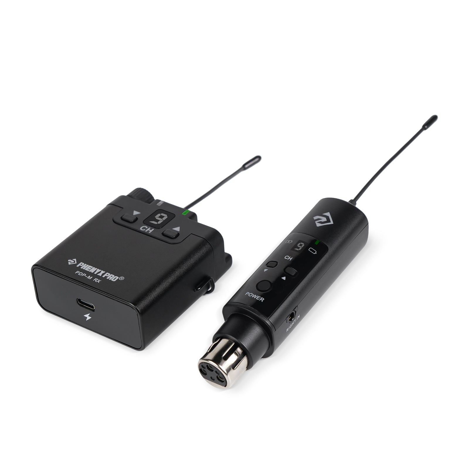 PDP-M - Black - Stereo Wireless in-Ear Monitor System - Side - Phenyx Pro