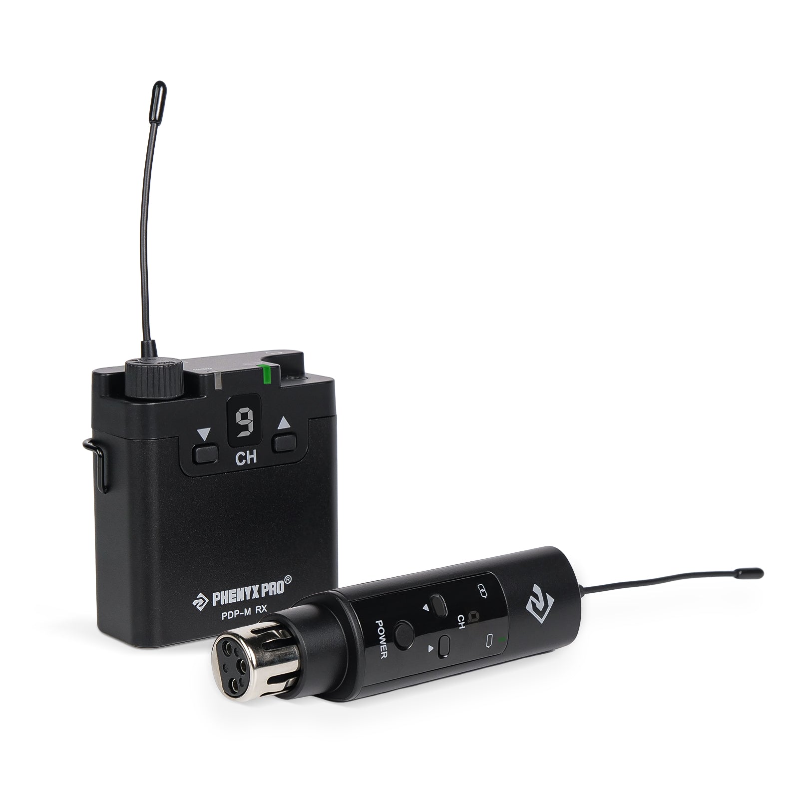 PDP-M - Black - UHF Stereo Wireless in-Ear Monitor System - Side - Phenyx Pro