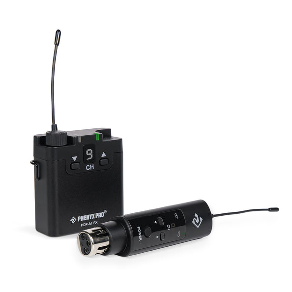 PDP-M - Black - UHF Stereo Wireless in-Ear Monitor System - Side - Phenyx Pro