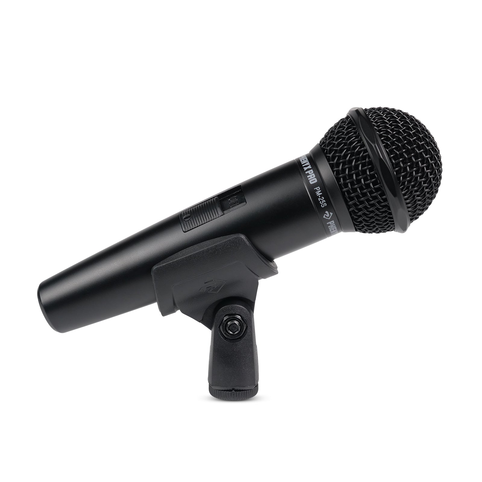 PM-25S - Black - Wired Dynamic Vocal Microphone in Mic Clip - Phenyx Pro