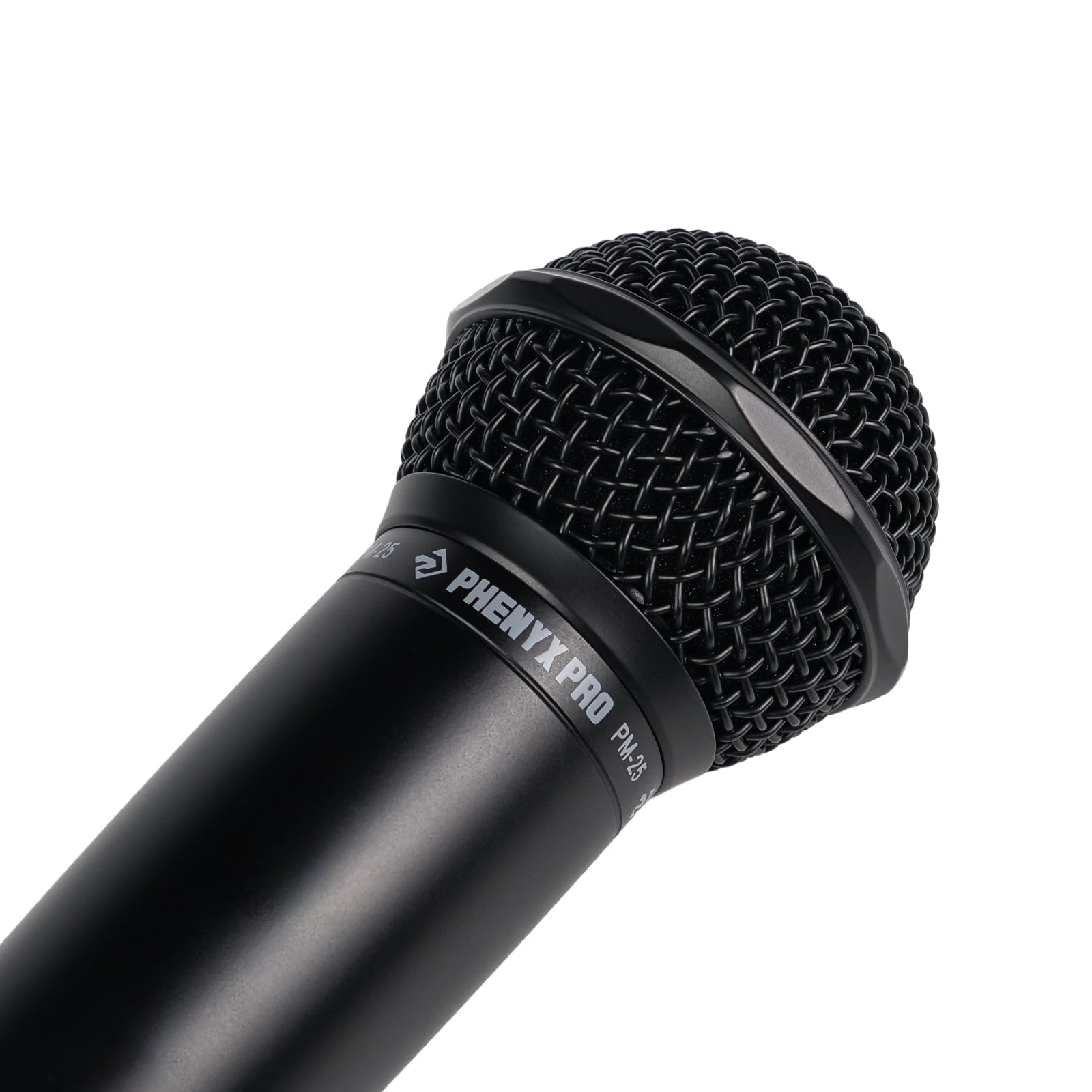 PM-25 - Black - Dynamic Cardioid Microphone  - Detail View - Phenyx Pro 