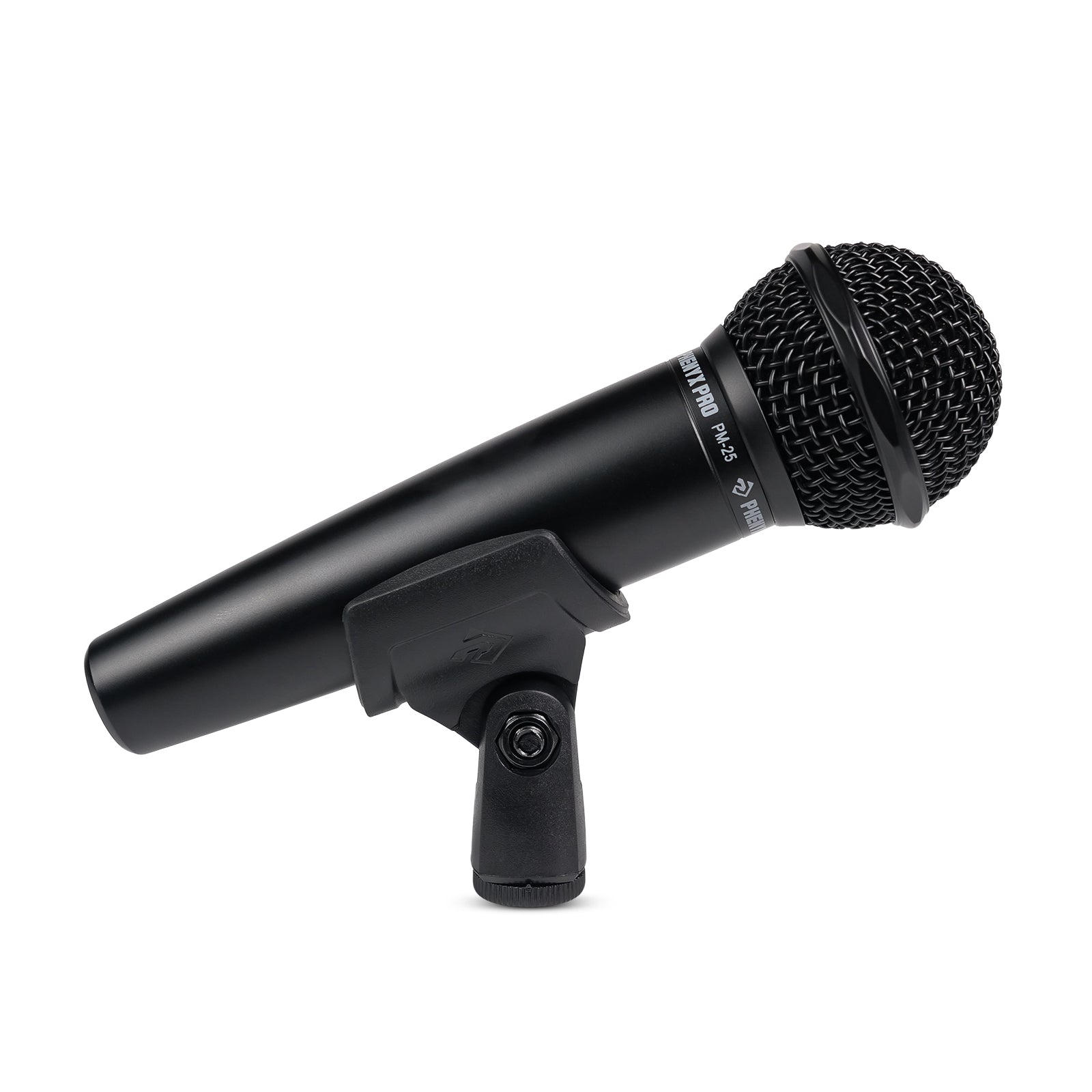 PM-25 - Black - Wired Dynamic Vocal Microphone in Mic Clip - Phenyx Pro