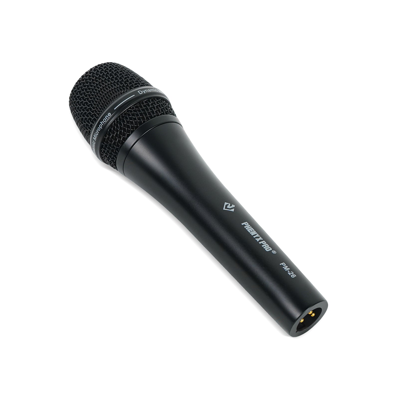 PM-26 - Black - Dynamic Vocal Microphone  - Side - Phenyx Pro 