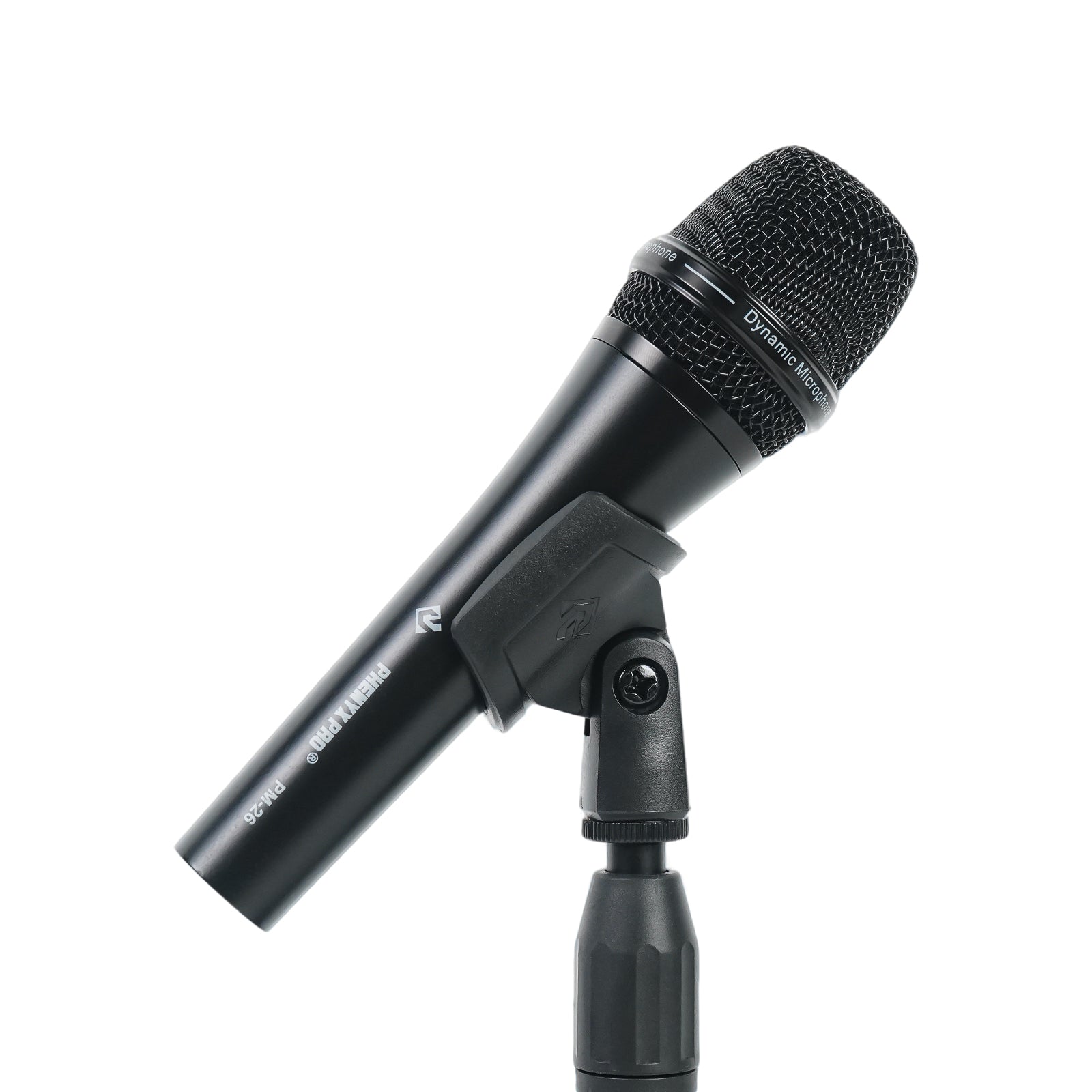 PM-26 - Black - Wired Dynamic Vocal Microphone in Mic Clip - Phenyx Pro