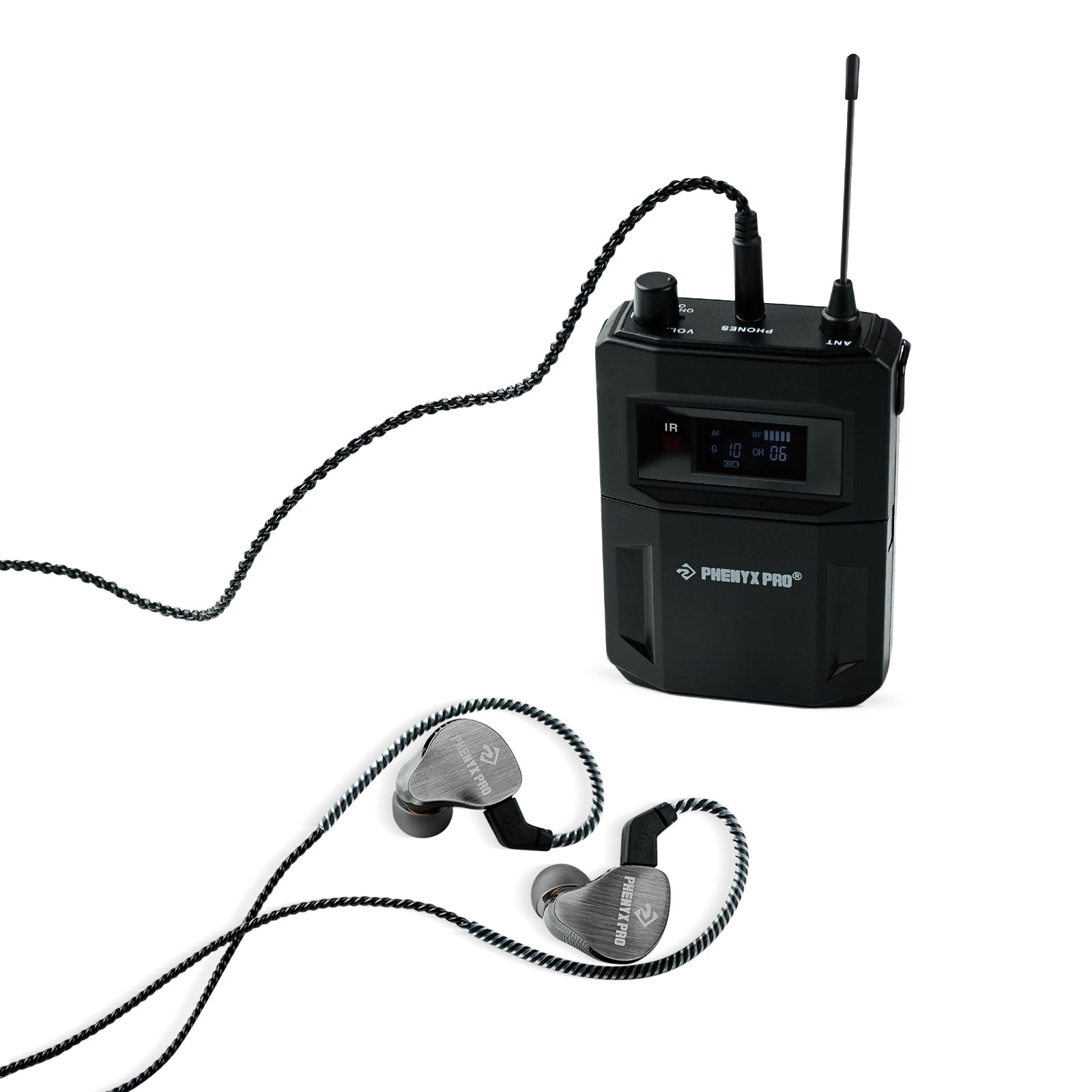 PME-20 - Black - In-Ear Monitor Earphones - Audio Equipment Connection- Phenyx Pro 