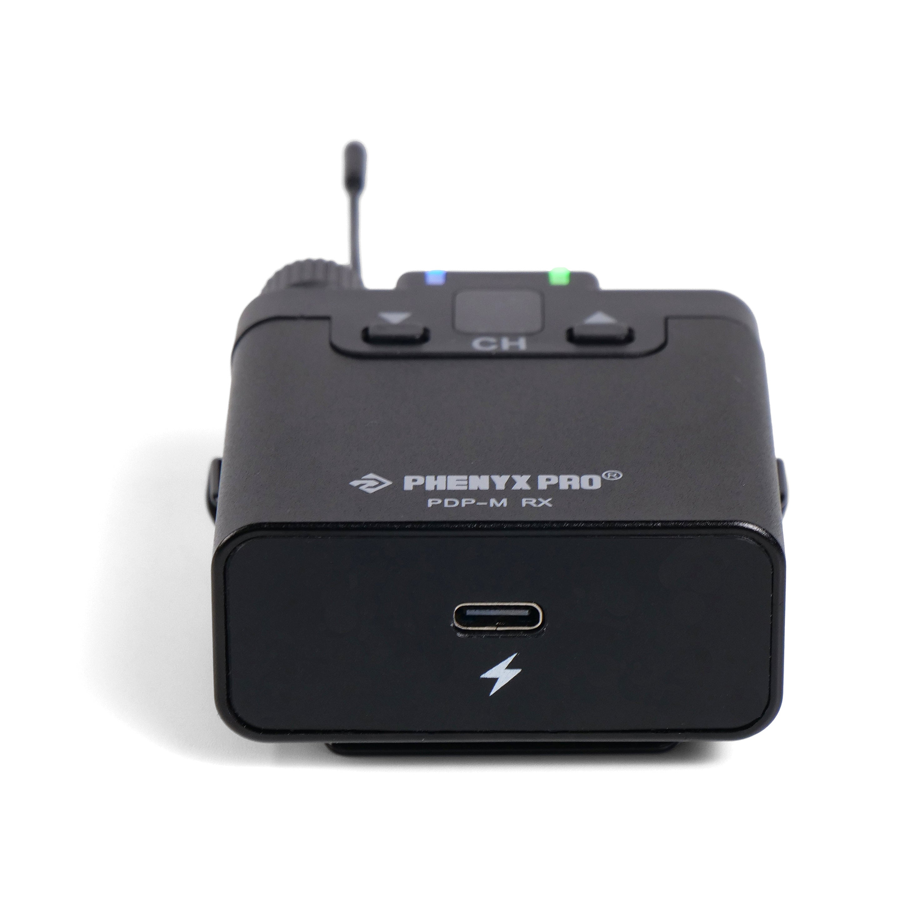 PMR-P-900 - Black - Bodypack Receiver- Bottom View - Phenyx Pro 