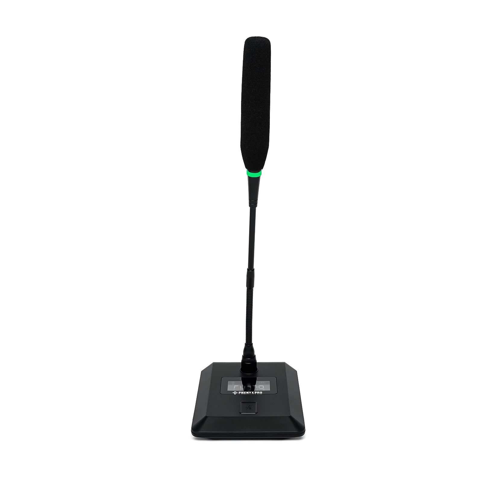 PTC-4 - Black - Gooseneck Mic of Wireless Conference Microphone System - Front - Phenyx Pro 