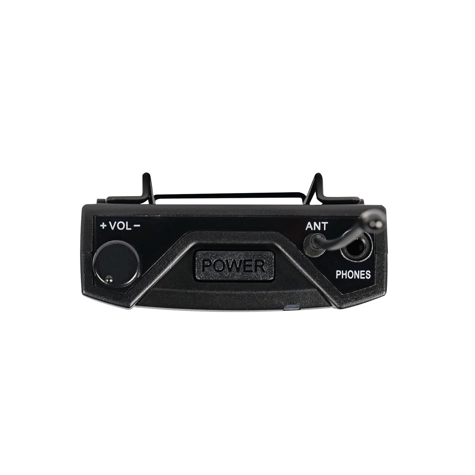 PTM-10-4B - Black - Stereo Wireless IEM Bodypack Reciever - Top - Phenyx Pro