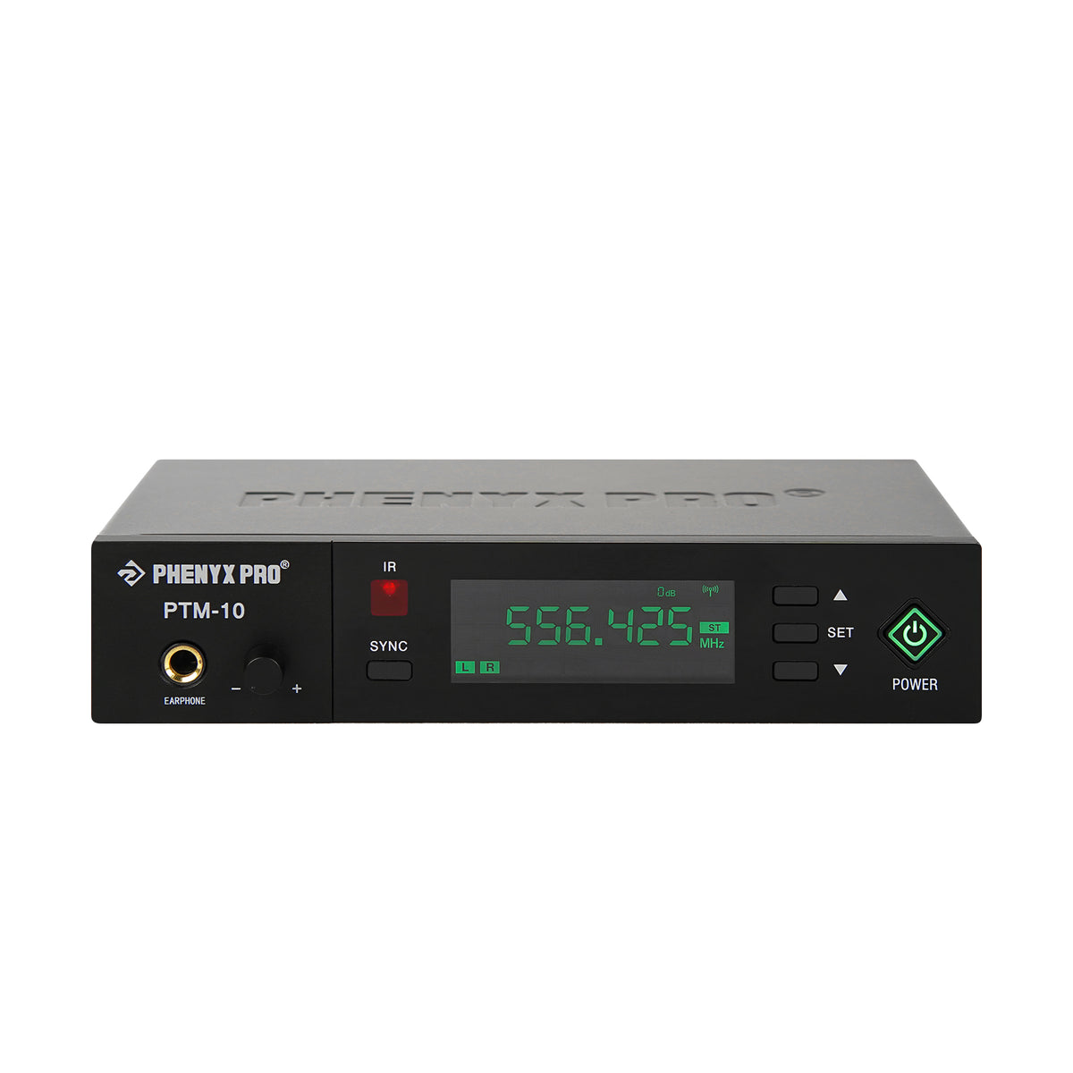 PTM-10-Gen2 Wireless IEM Transmitter Front View - Phenyx Pro