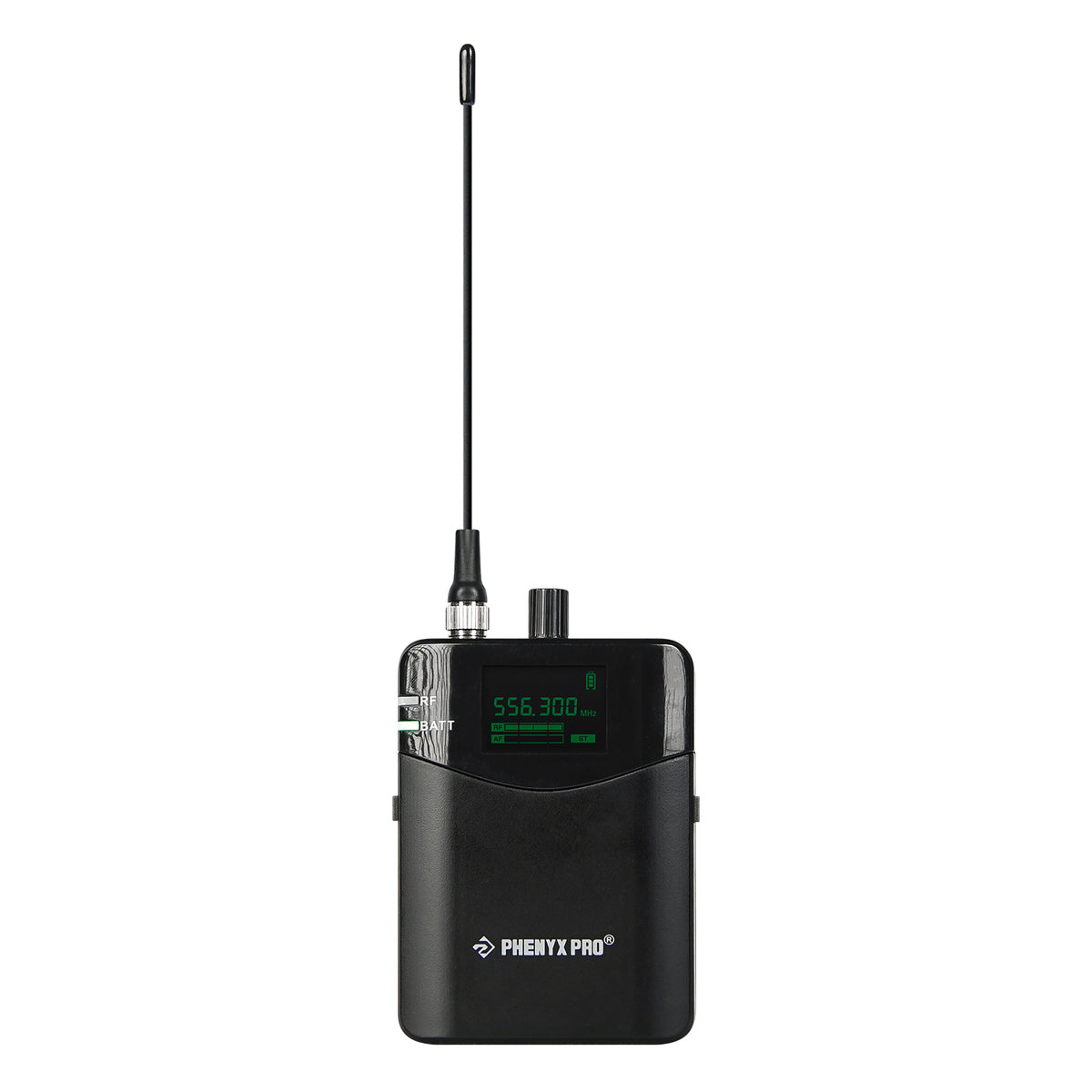  PTM-20 Wireless IEM Bodypack Receiver Front View - Phenyx Pro
