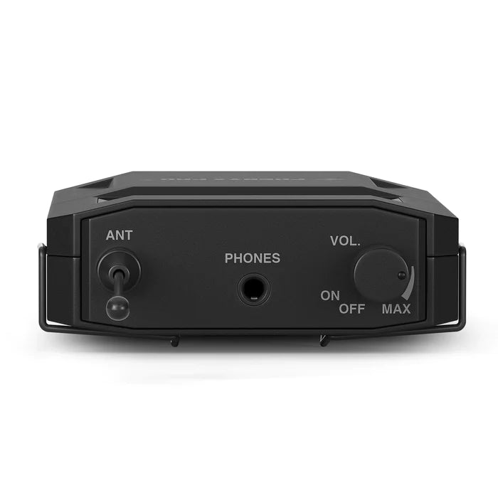 PTM-22-2B - Black - Mono Wireless IEM Bodypack Receiver - Top - Phenyx Pro
