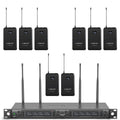 PTU-6000-8B - Black - Professional Eight-Channel Auto-Scan Wireless Microphone System - Front - Phenyx Pro