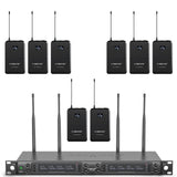 PTU-6000-8B - Black - Professional Eight-Channel Auto-Scan Wireless Microphone System - Front - Phenyx Pro