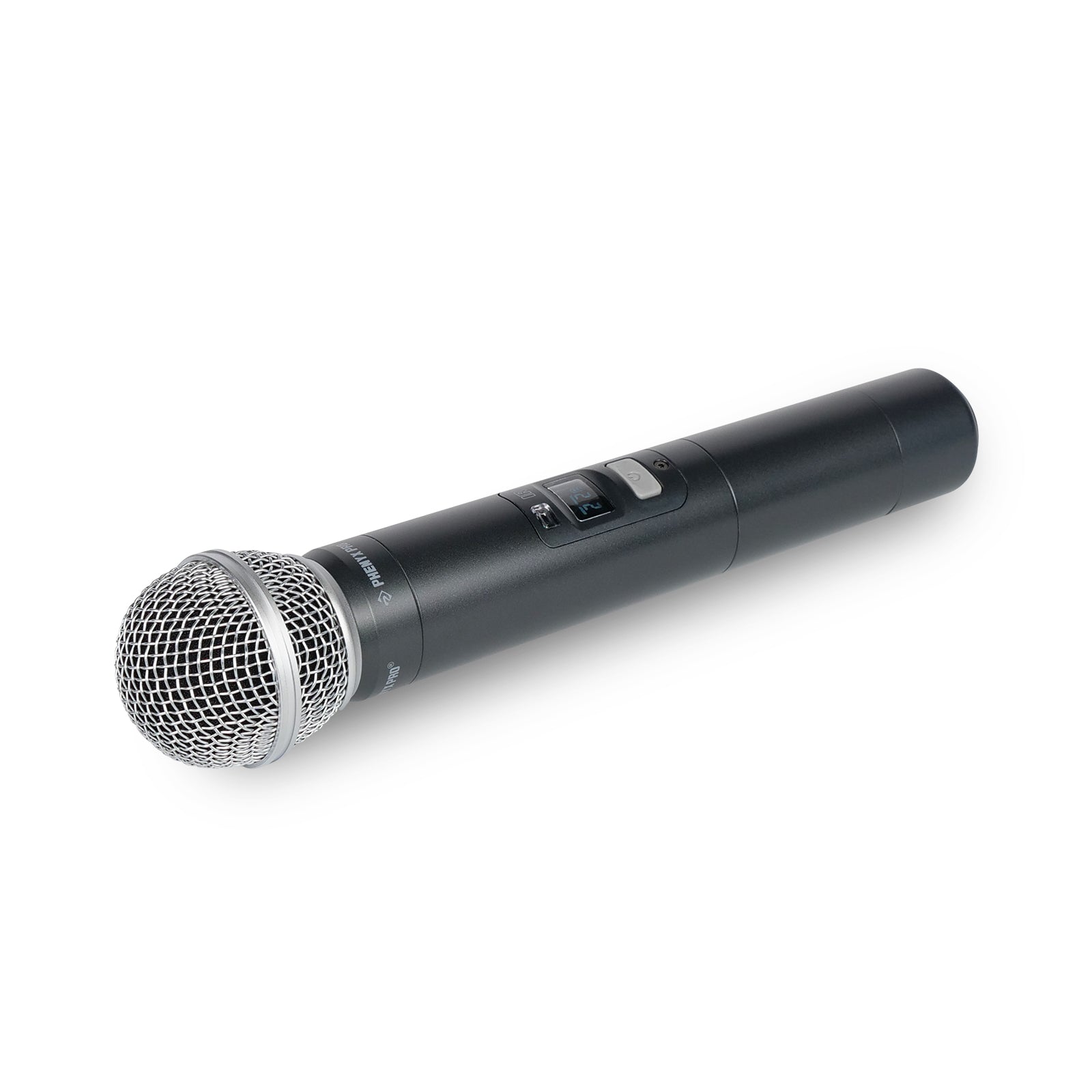 PTU-6000-8H - Black - UHF Wireless Handheld Microphone Transmitter- Front-Side - Phenyx Pro