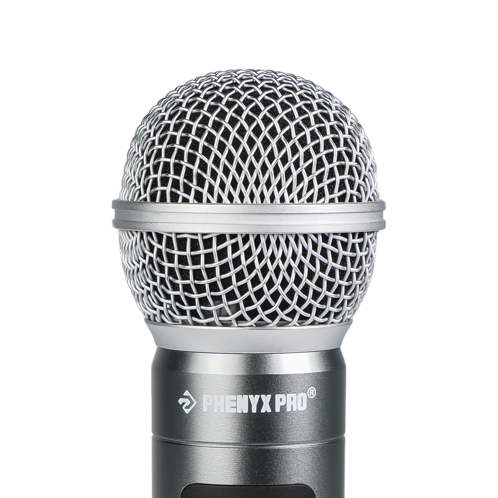 PWH-4200 - Black -Wireless Handheld Microphone with Cardioid Capsule - Front - Phenyx Pro