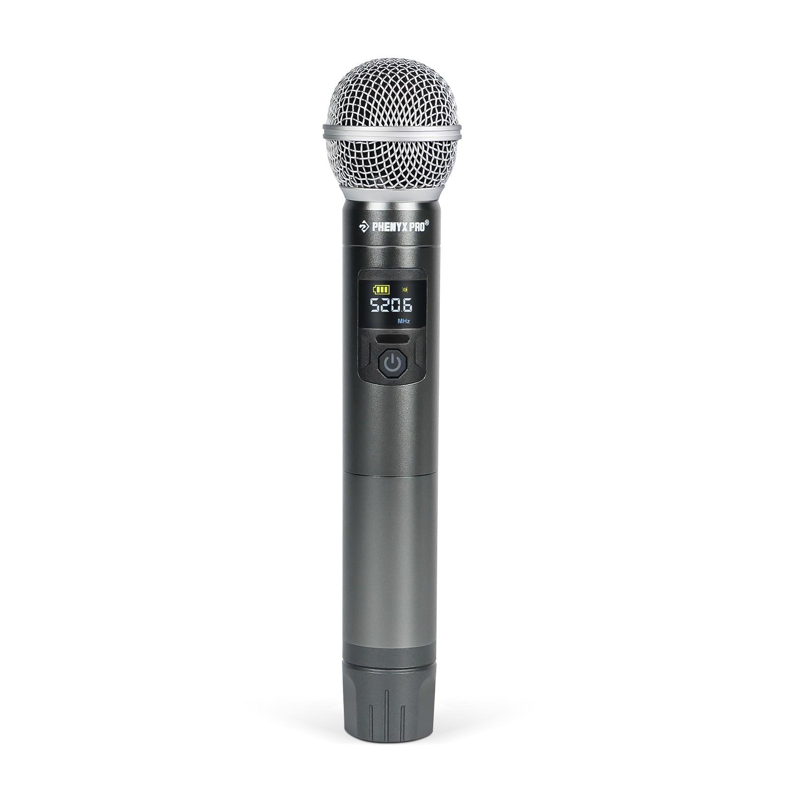 PWH-4200 - Black - UHF Wireless Handheld Micophone for PTU-52/5200/4200 - Front - Phenyx Pro