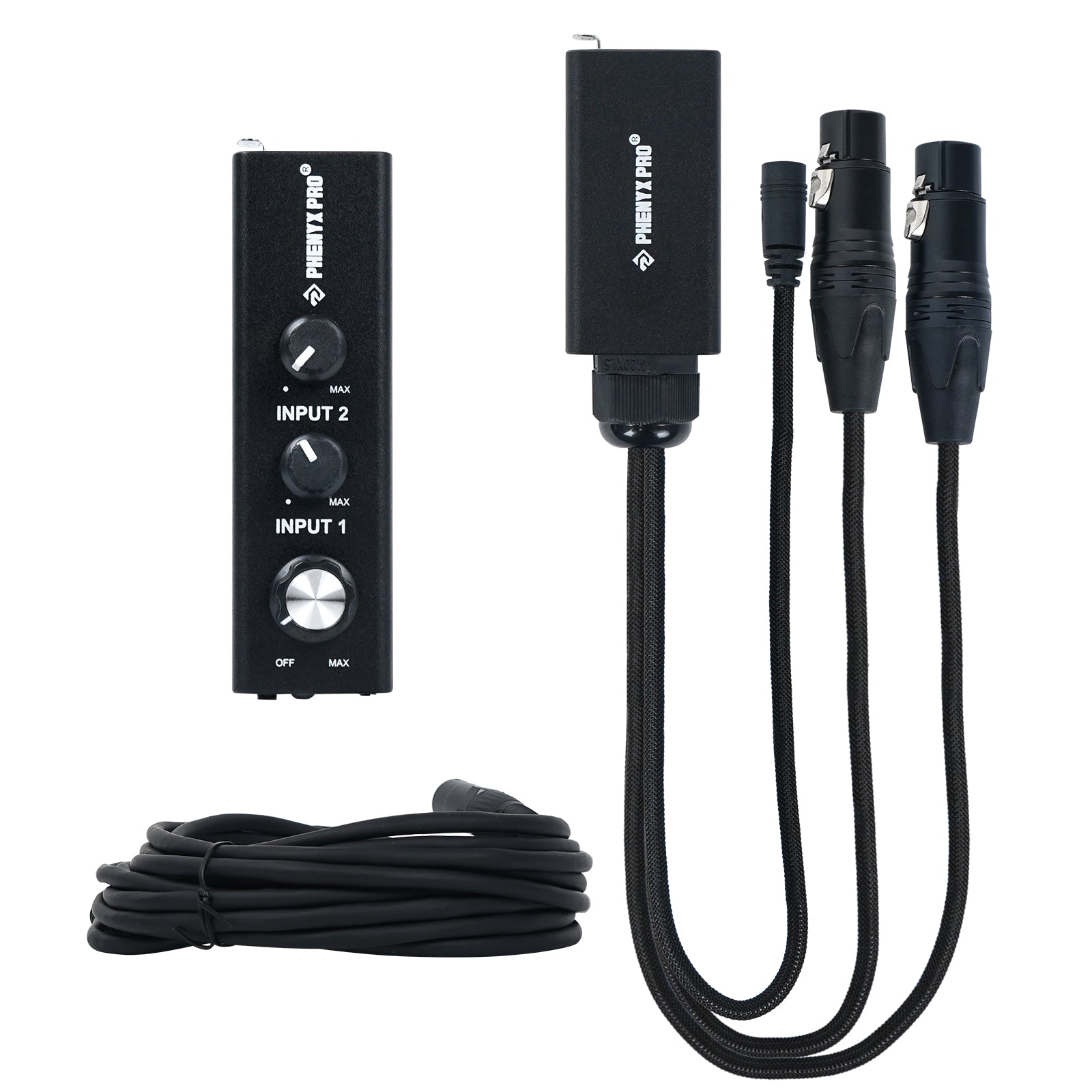 PWM-10 - Black - Dual-Channel Wired in-Ear Monitor System - Front - Phenyx Pro