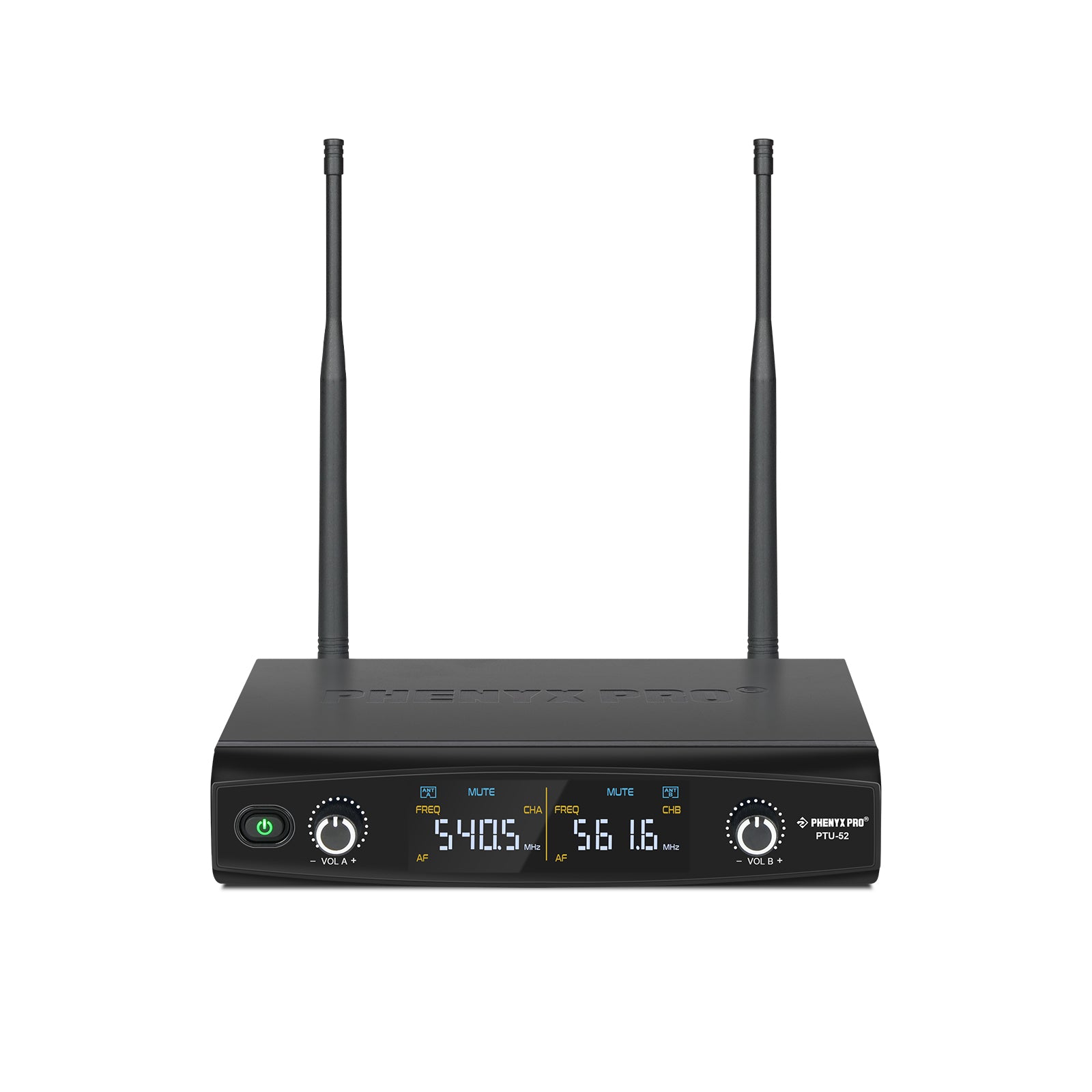 PWR-52 | Dual Wireless Microphone Receiver for PTU-52 (UHF Frequency-Hopping)