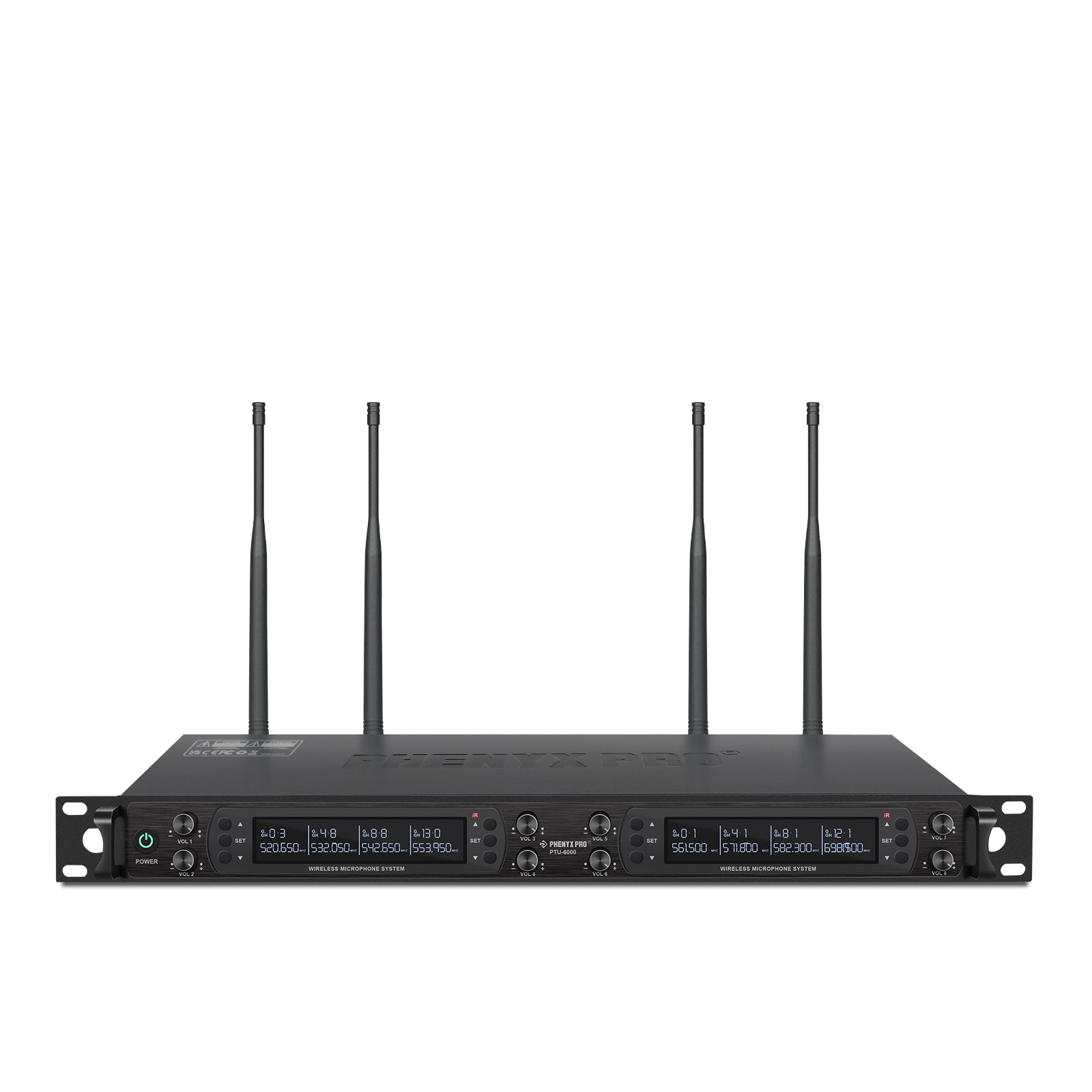 PWR-6000 | Eight-channel UHF Wireless Microphone Receiver for PTU-6000 System