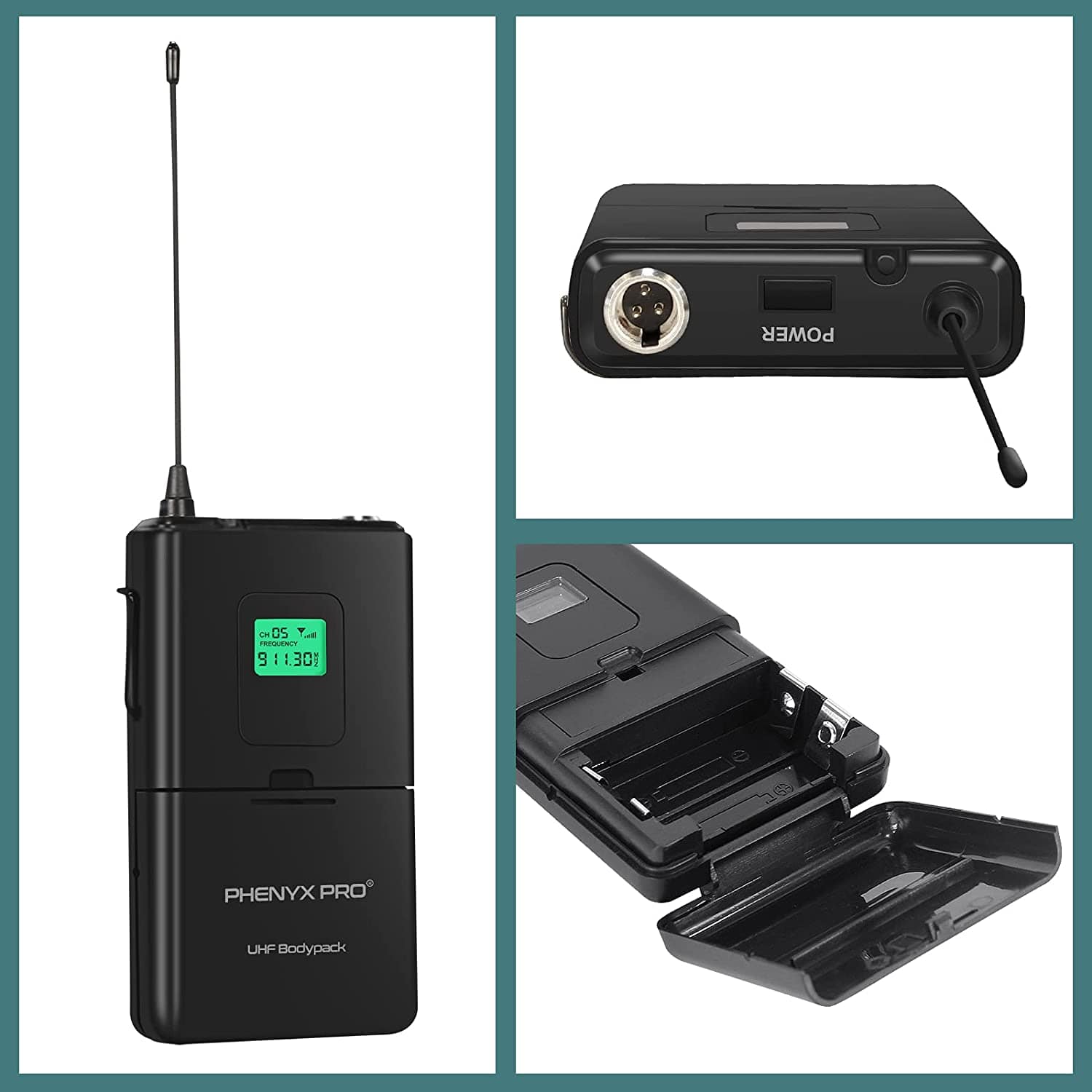 Phenyx Pro Wireless BodyPack Transmitter Compatible With Receiver PTU-4000