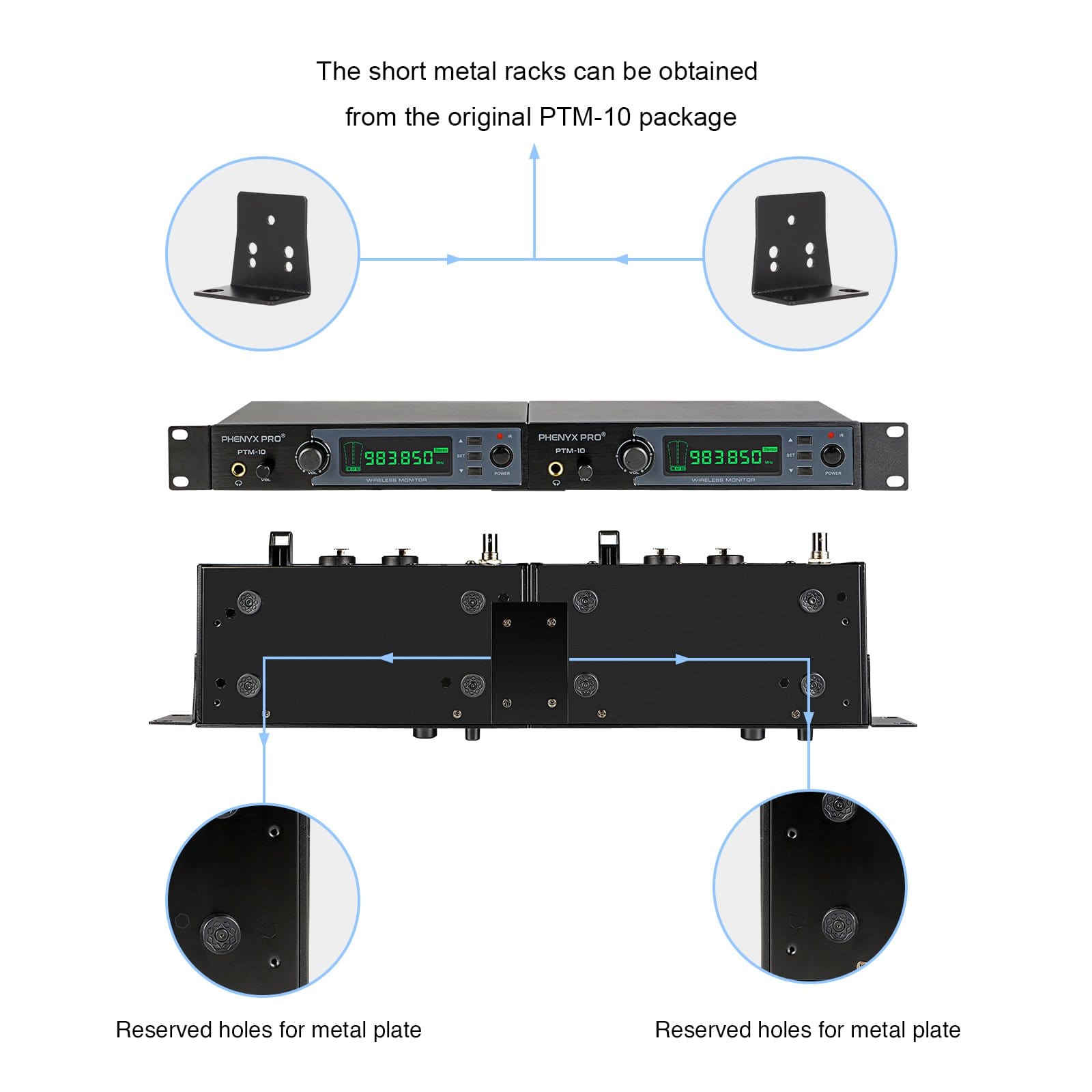 Phenyx Pro Dual Rackmounting Kit for PTM-10