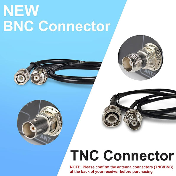 Phenyx Pro BNC Connecting Cables 50cm/1.6FT for Front-Mounting Antennas